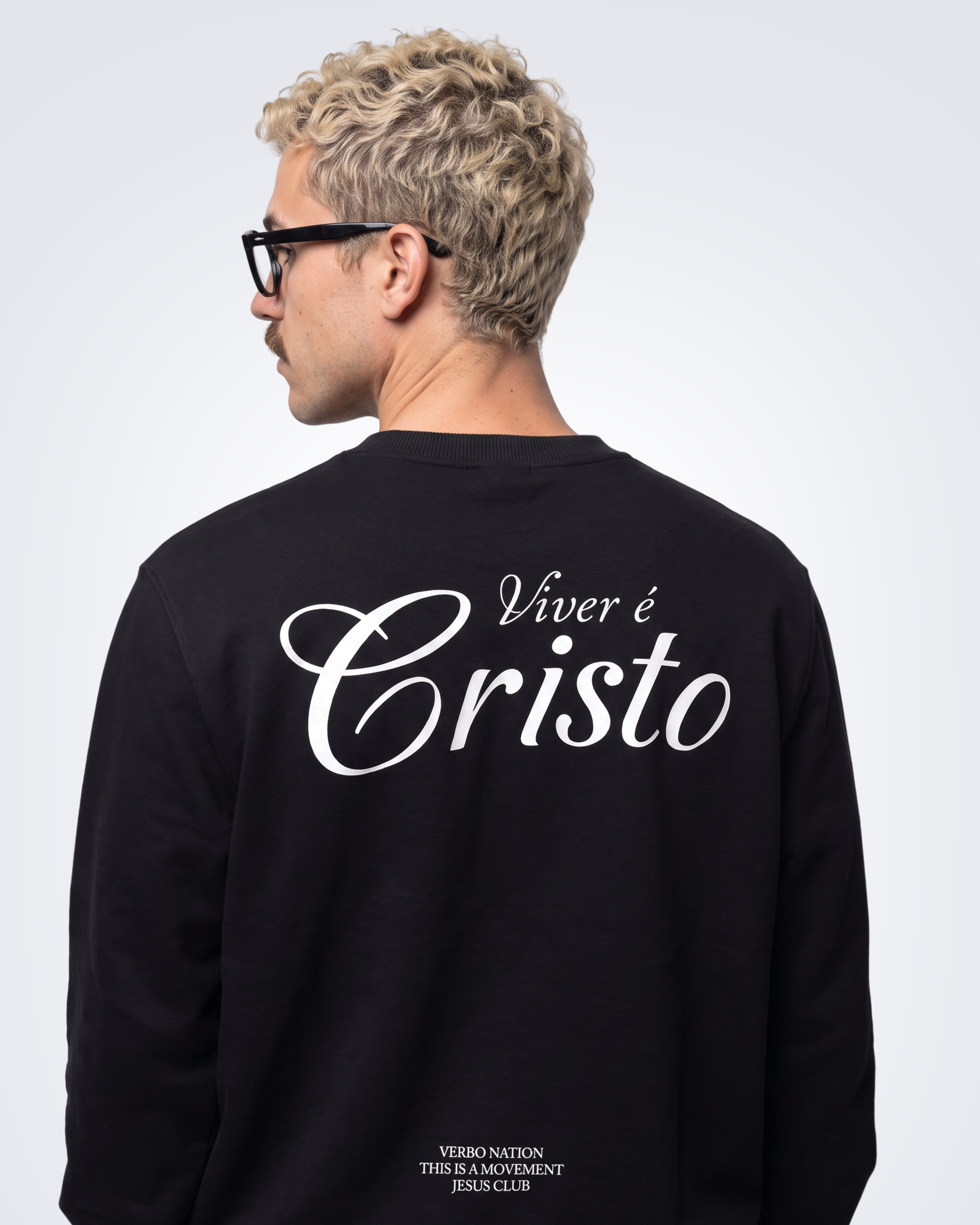 Moletom Gola Careca Preto - Filipenses 1:21