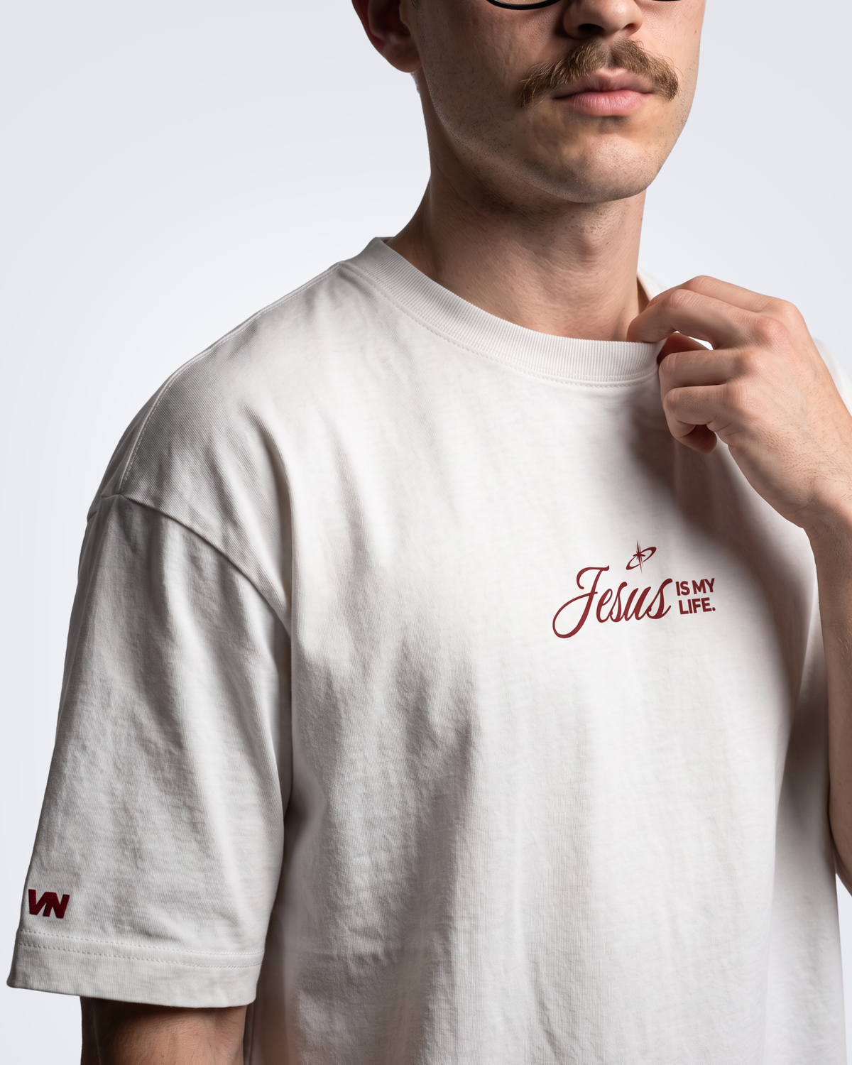 Camiseta Oversized OffWhite - Jesus is my life