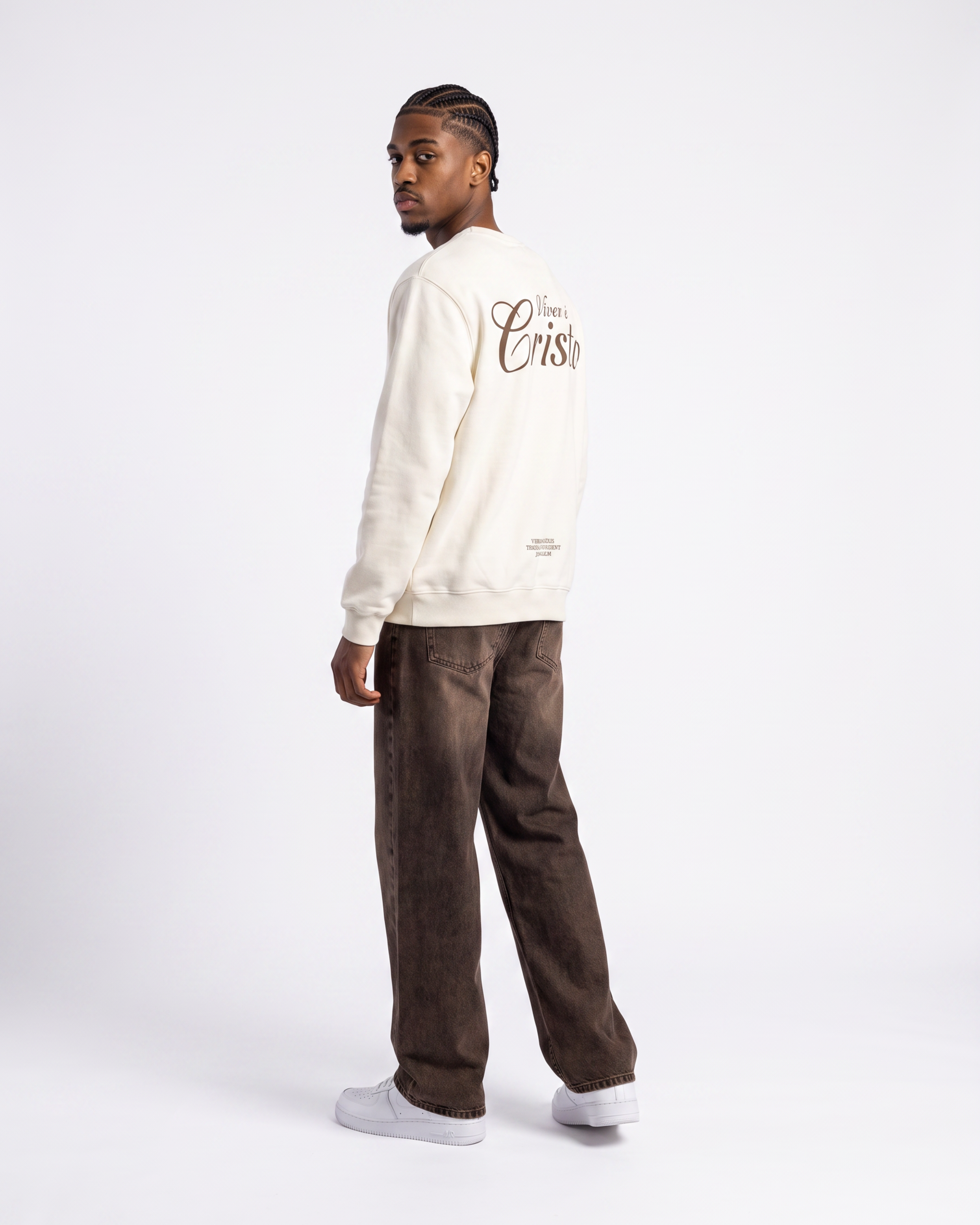 Moletom Gola Careca OffWhite - Filipenses 1:21