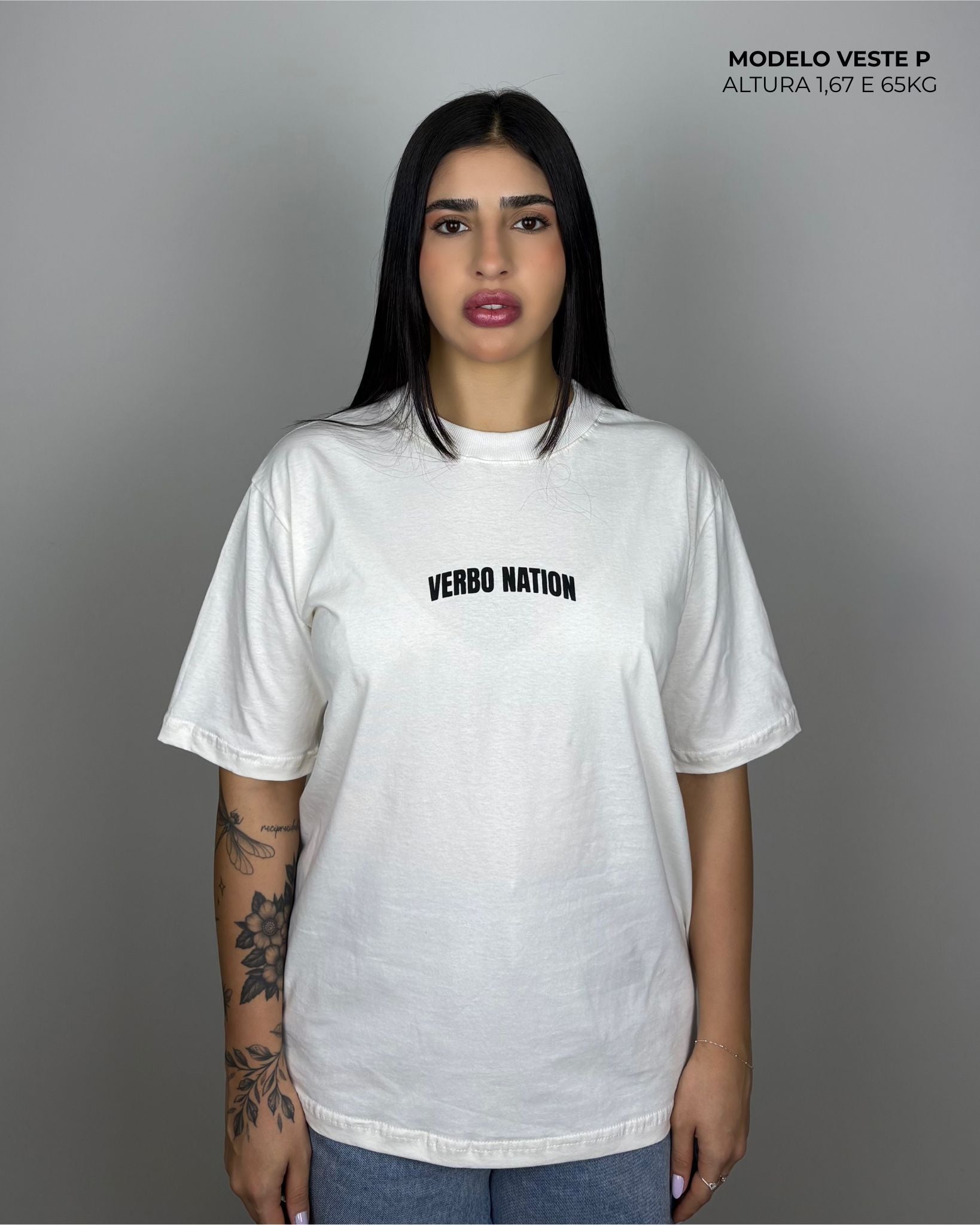 Camiseta Oversized - Jesus Began (OffWhite)