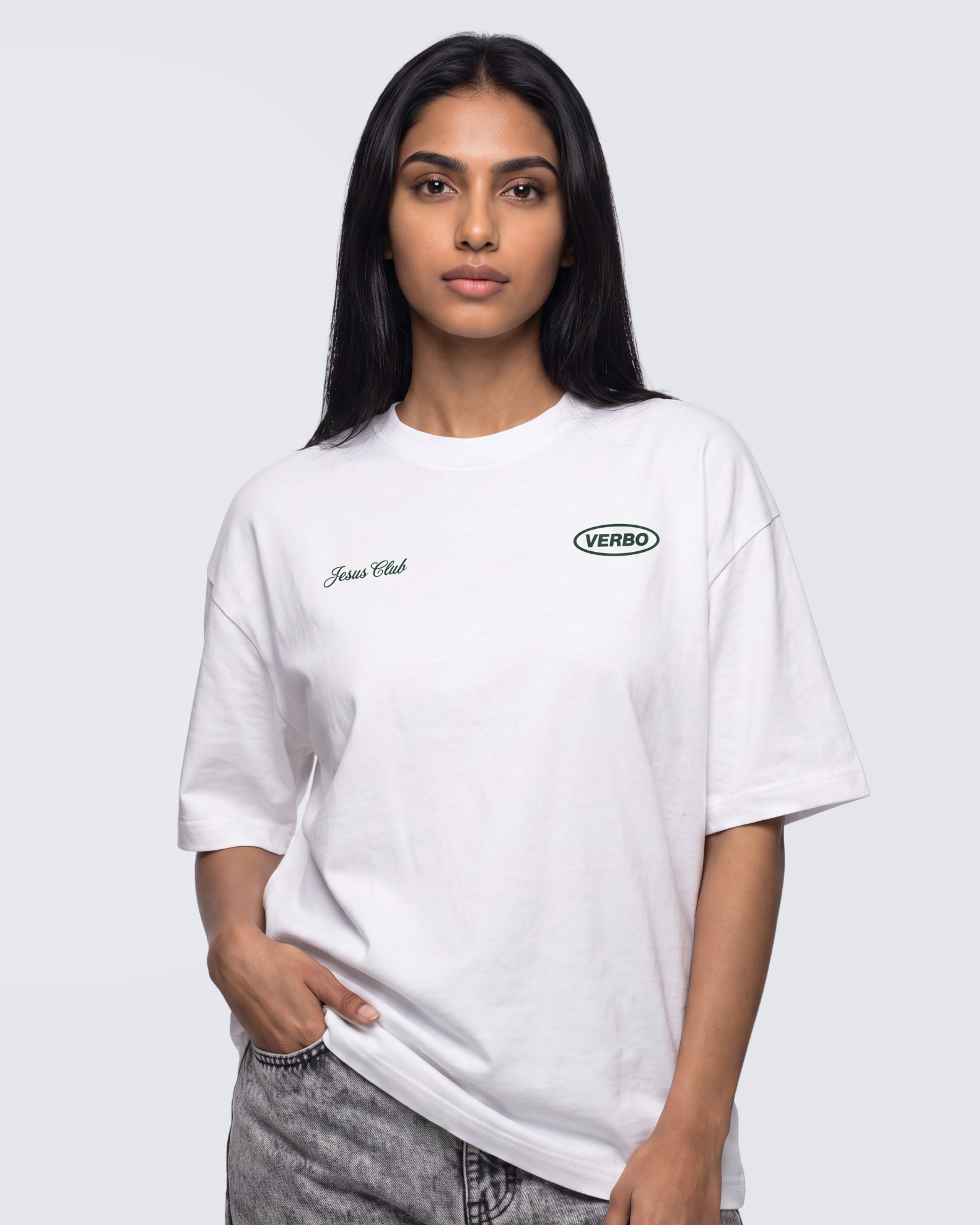Camiseta Oversized OffWhite - Jesus Club