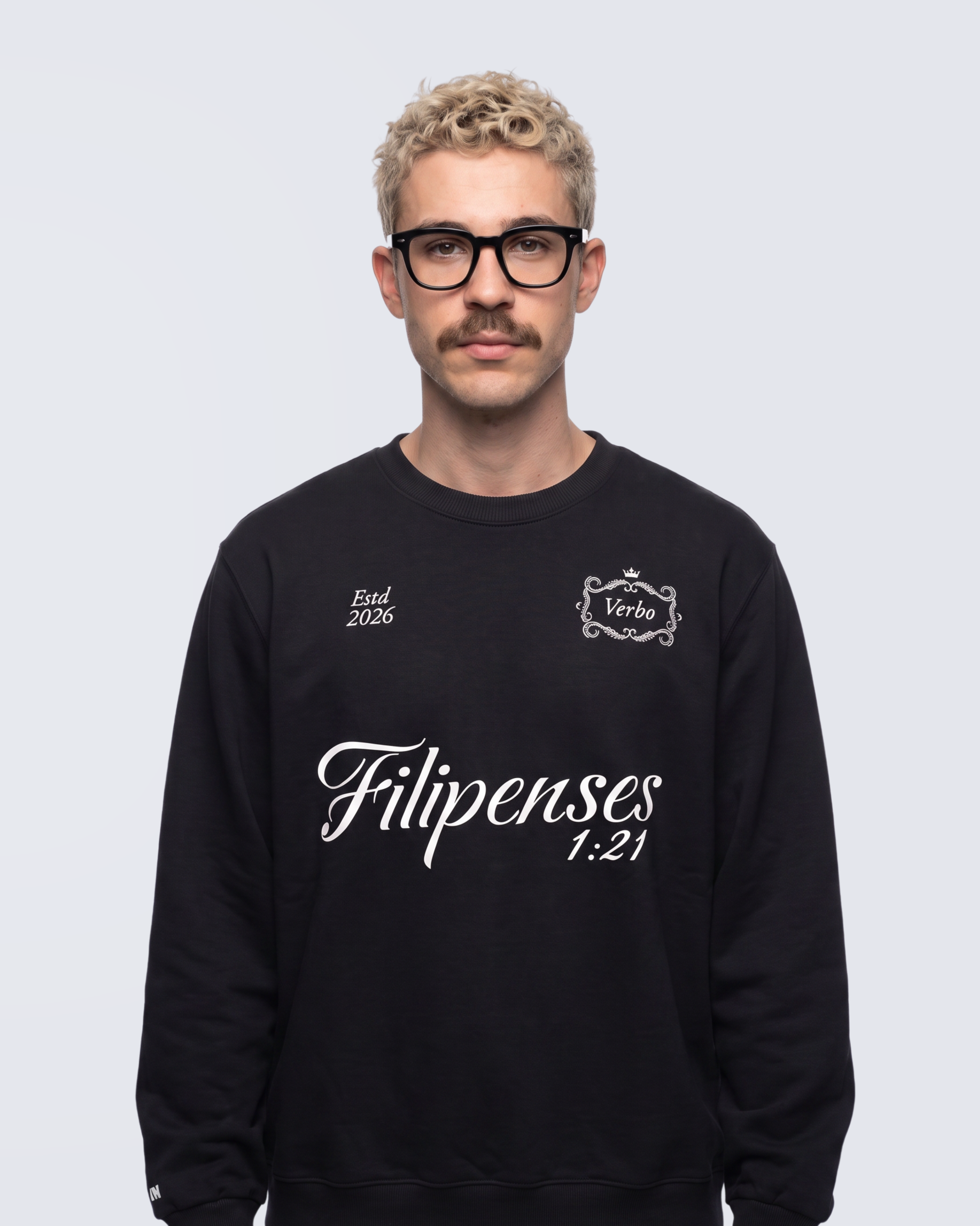 Moletom Gola Careca Preto - Filipenses 1:21