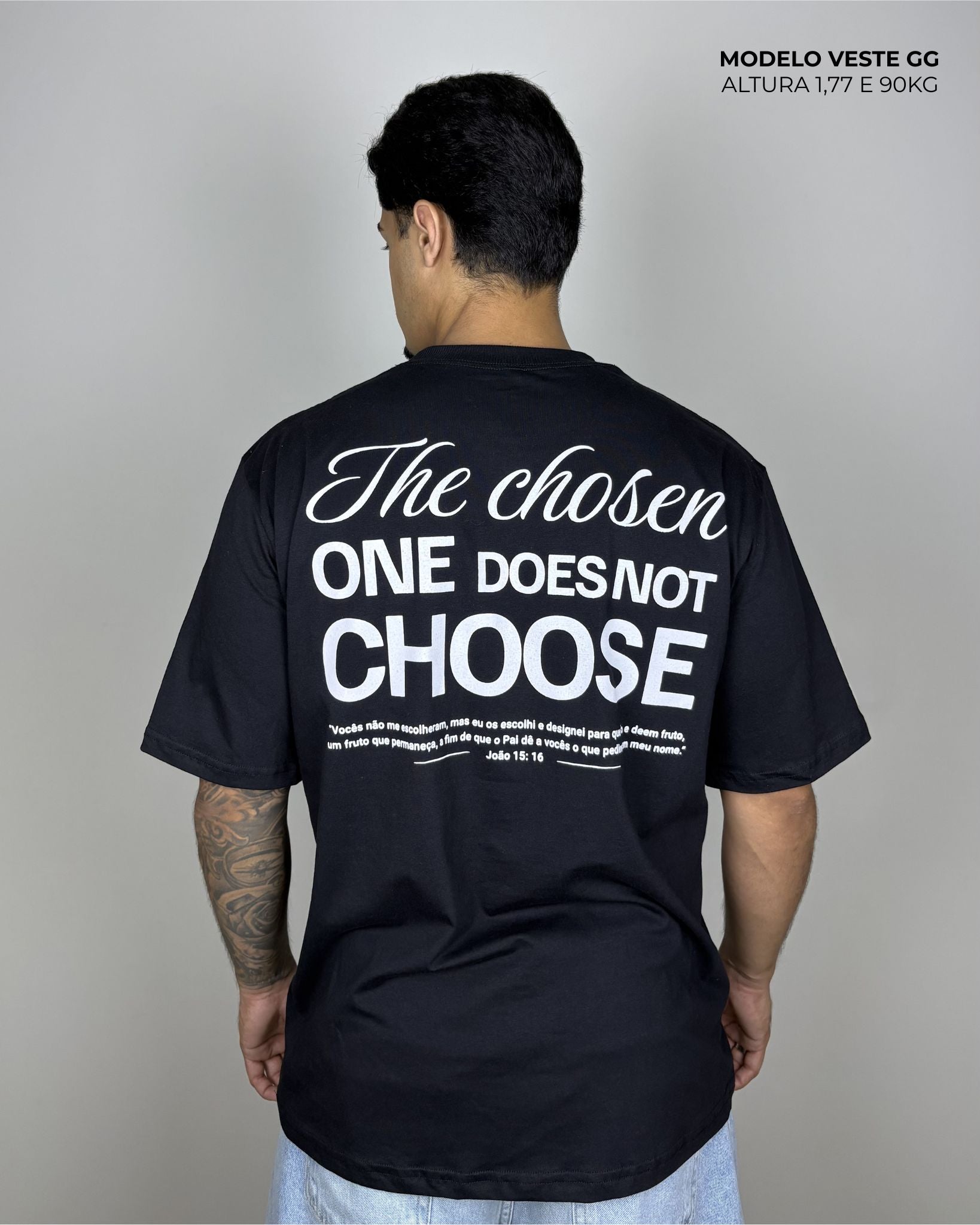 Camiseta Oversized - The chosen (Preta)