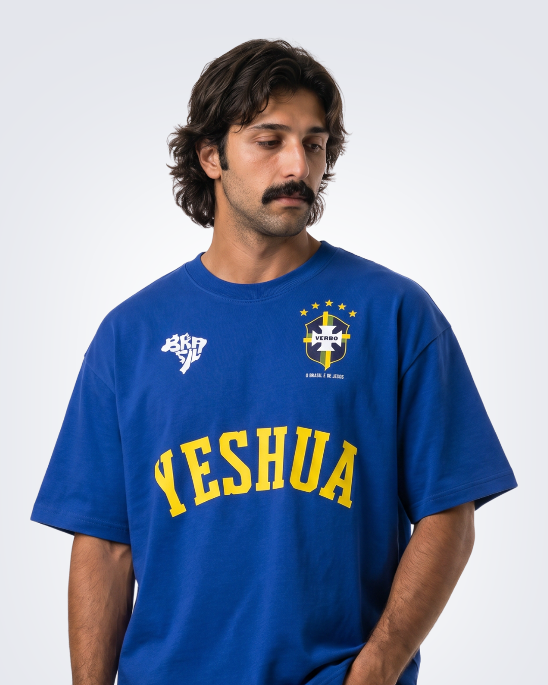 Camiseta Oversized Azul - Rei das Nações