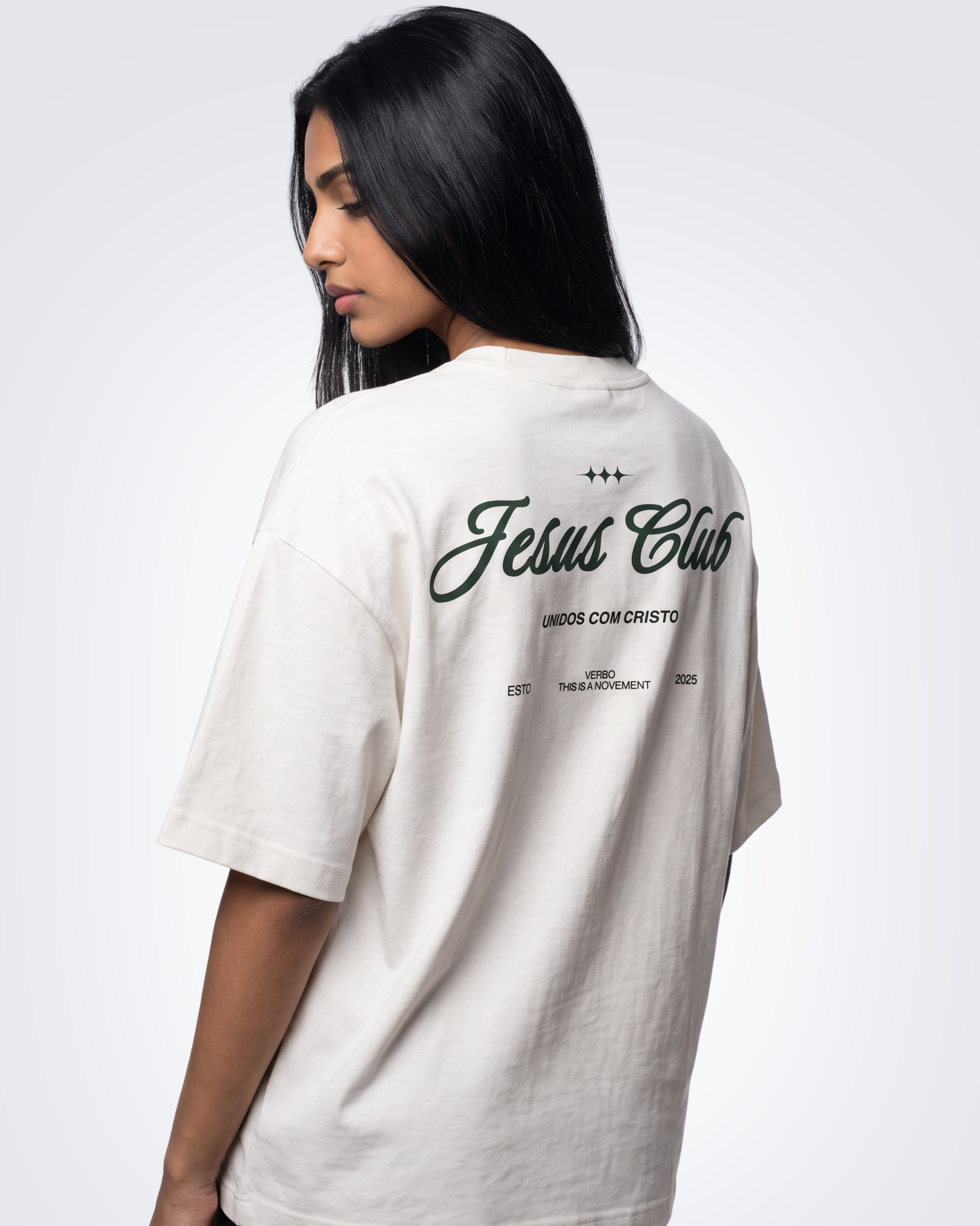 Camiseta Oversized OffWhite - Jesus Club