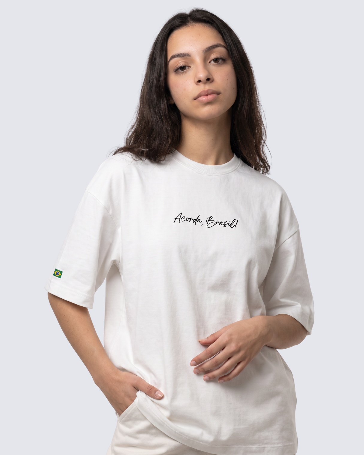 Camiseta Oversized - Acorda, Brasil!