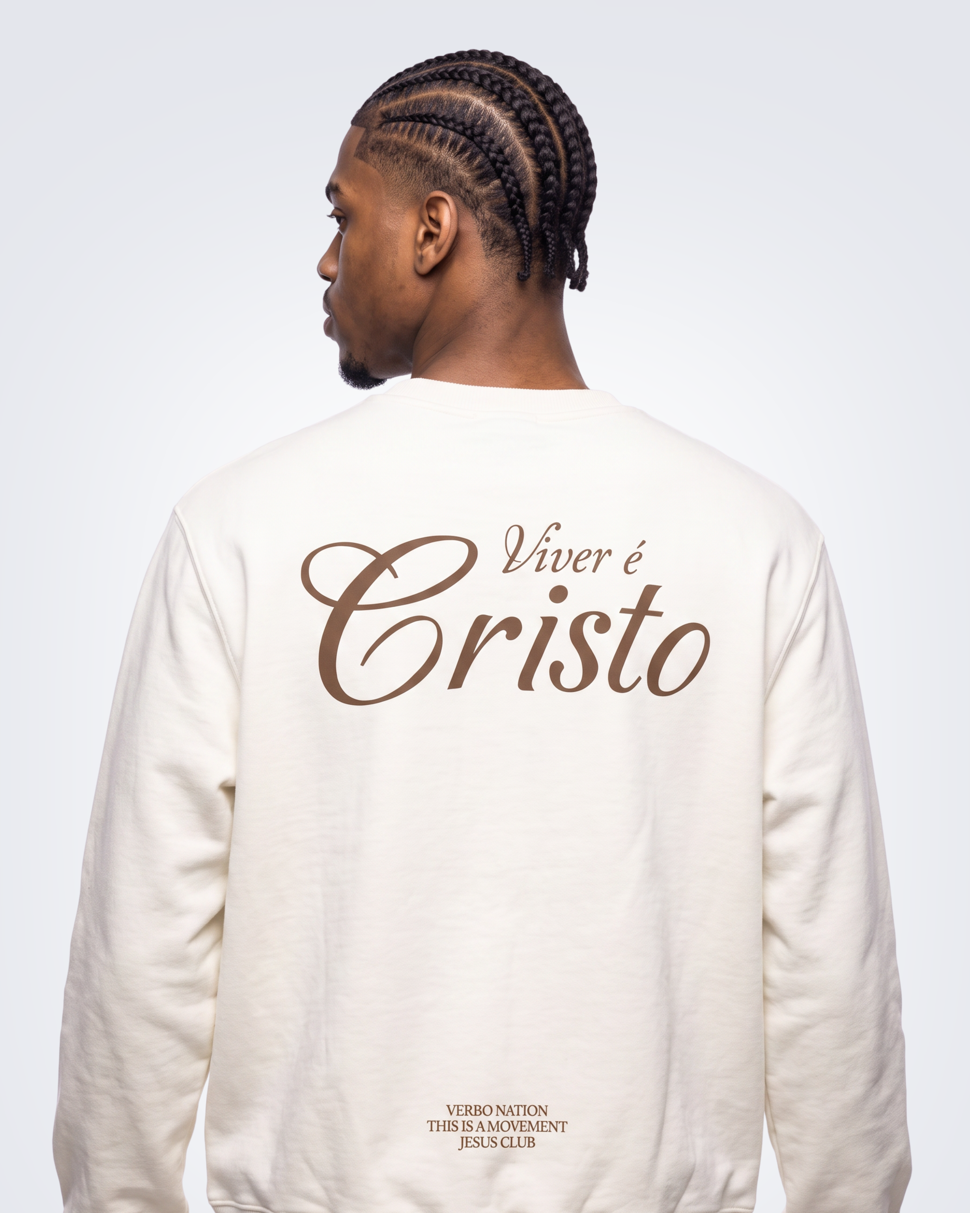 Moletom Gola Careca OffWhite - Filipenses 1:21