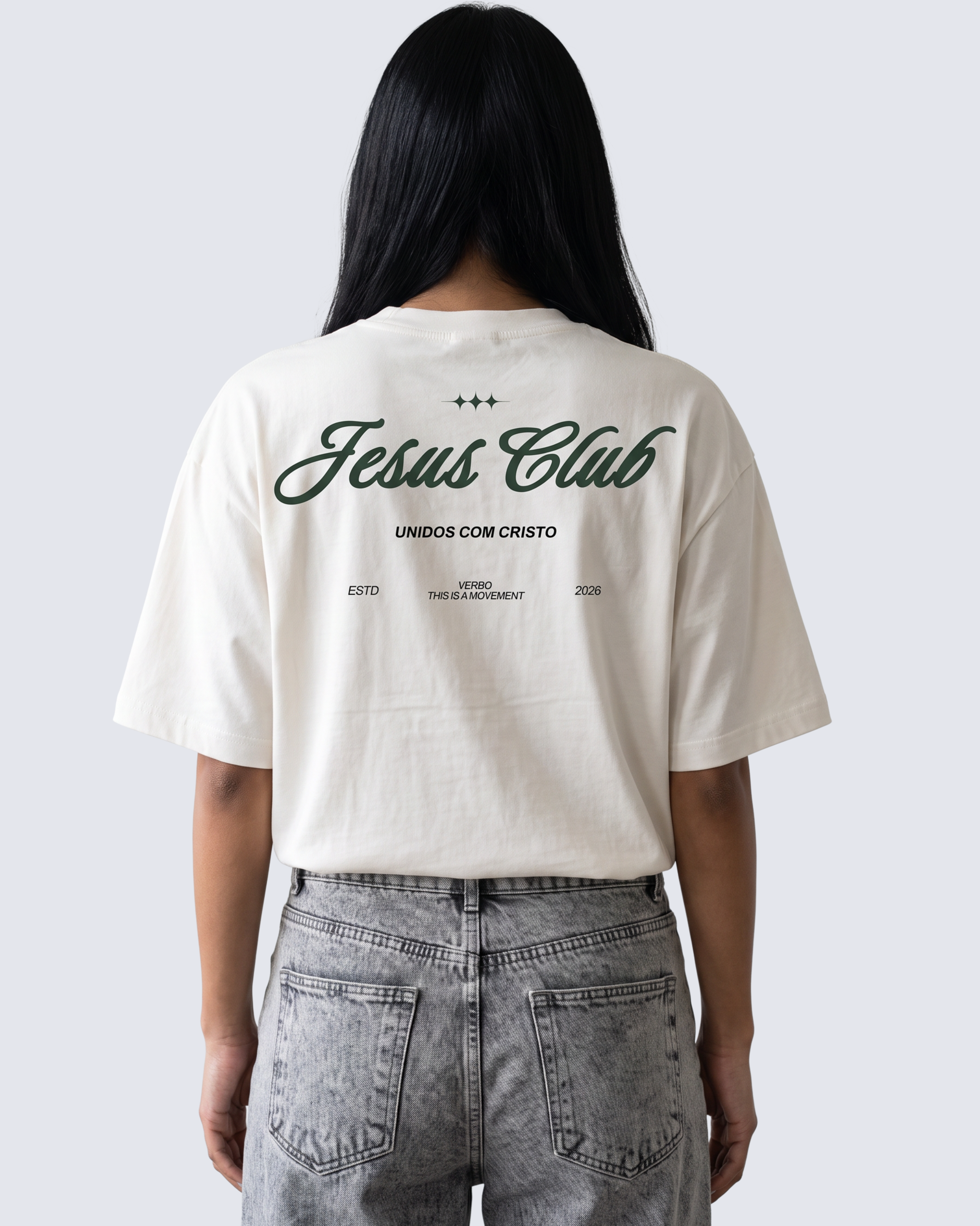 Camiseta Oversized OffWhite - Jesus Club