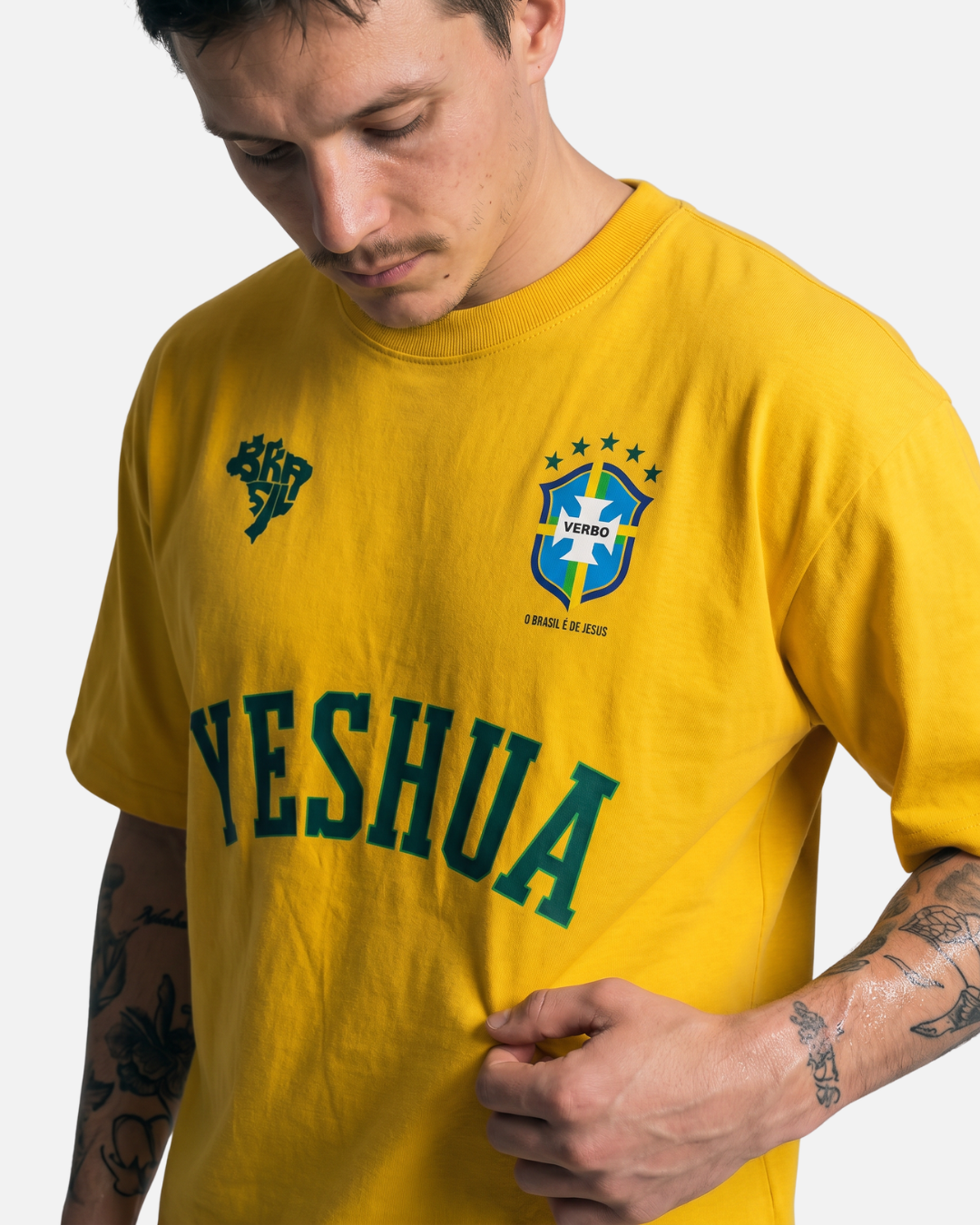 Camiseta Oversized Amarela - Rei das Nações