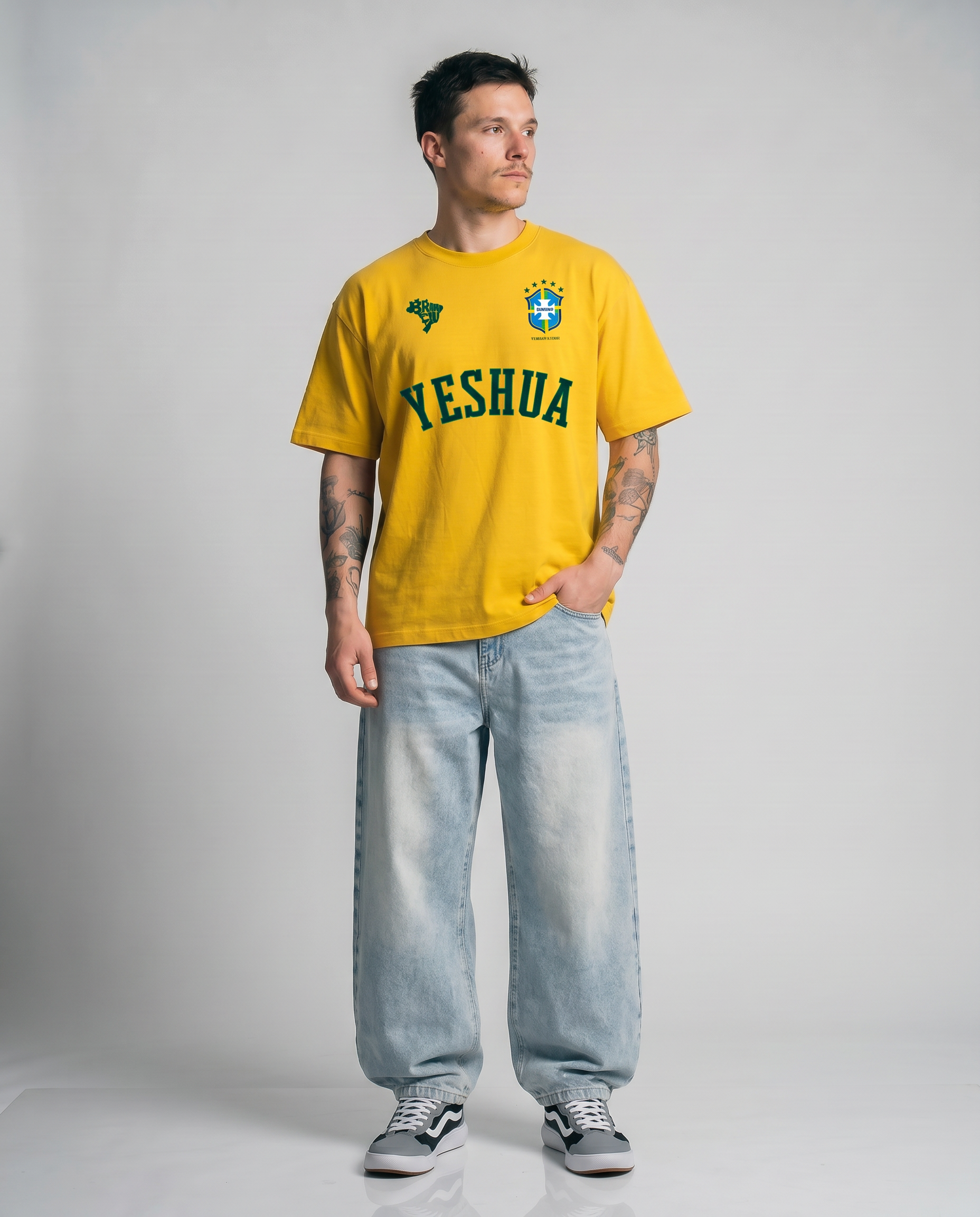 Camiseta Oversized Amarela - Rei das Nações