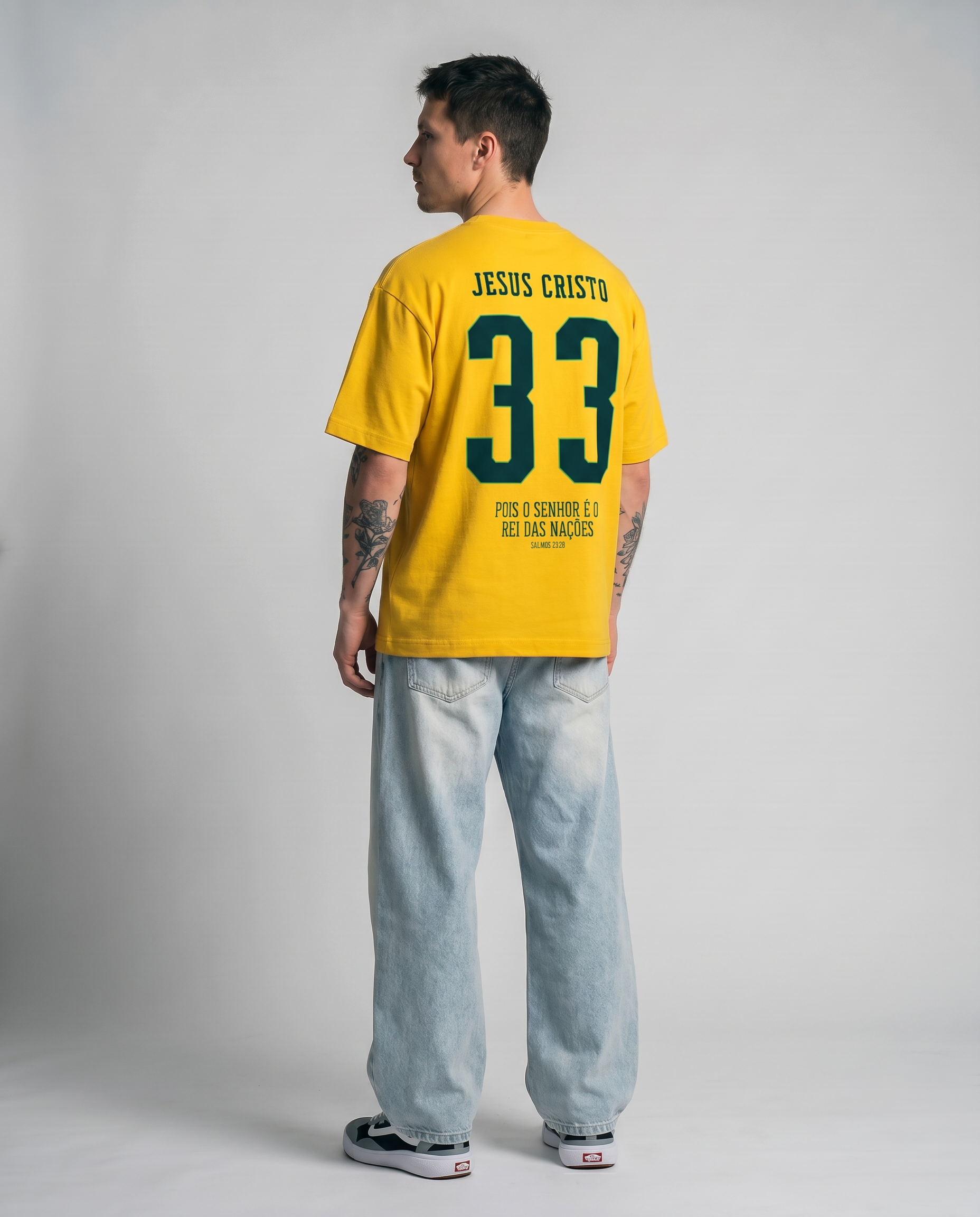 Camiseta Oversized Amarela - Rei das Nações