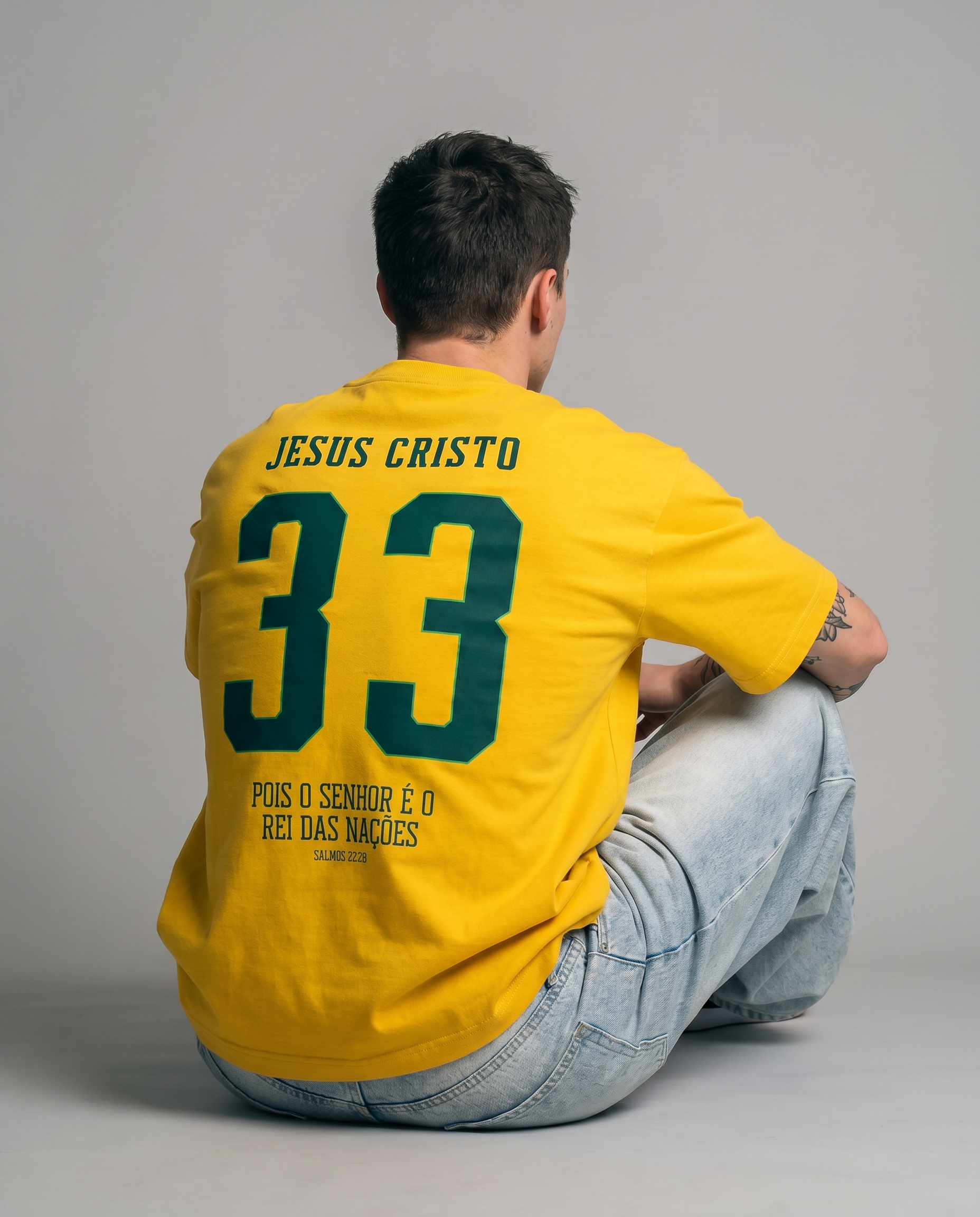 Camiseta Oversized Amarela - Rei das Nações