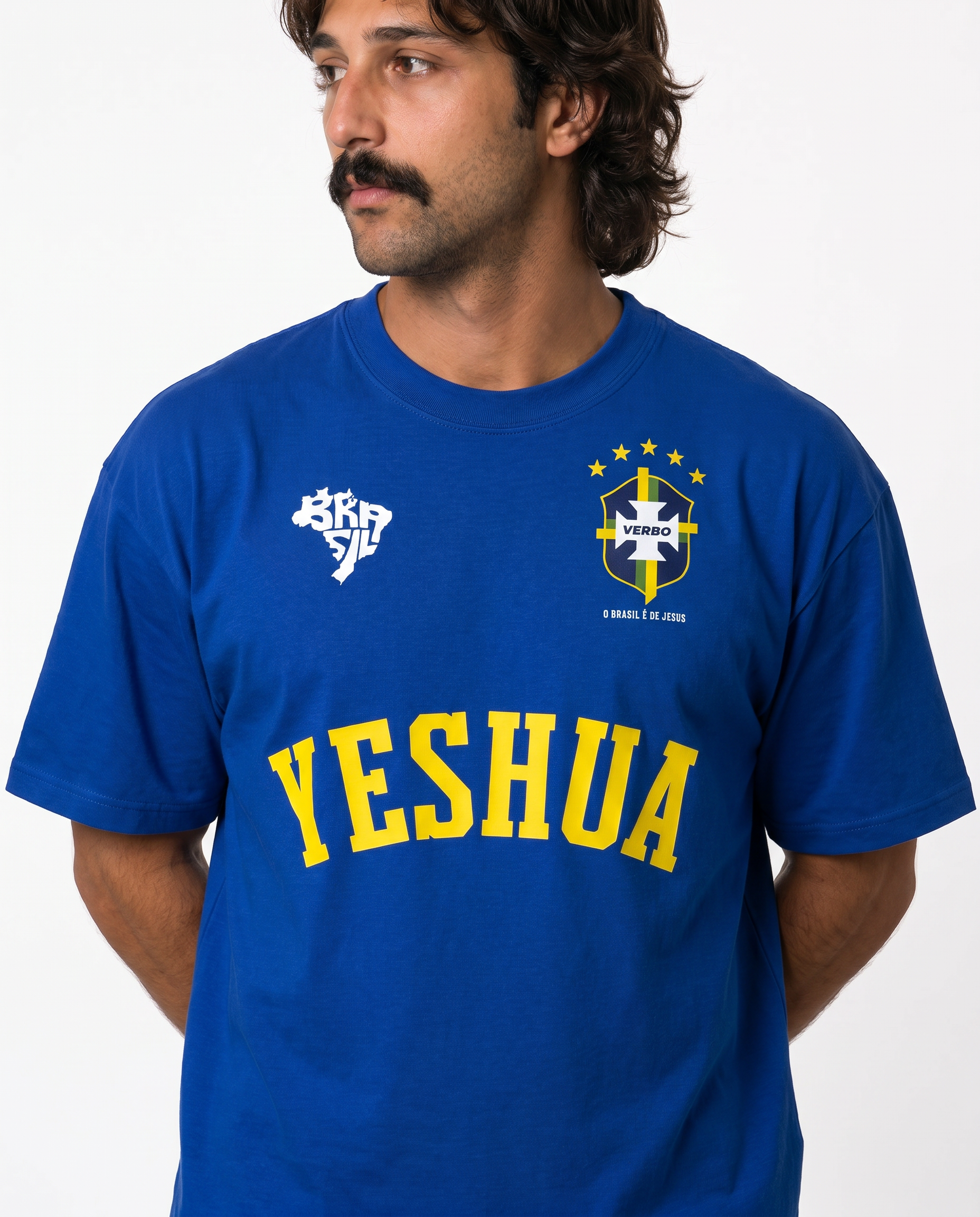 Camiseta Oversized Azul - Rei das Nações