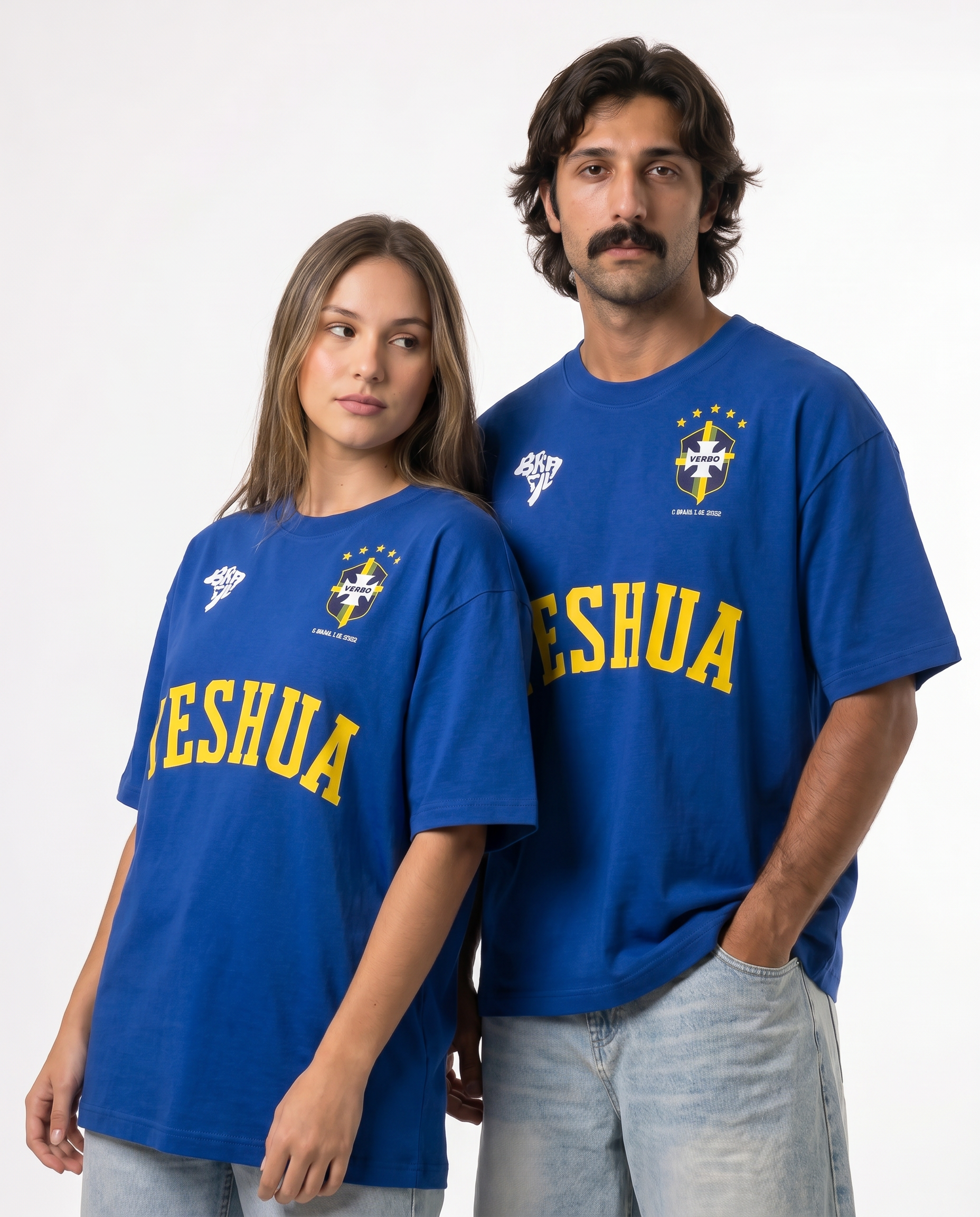 Camiseta Oversized Azul - Rei das Nações