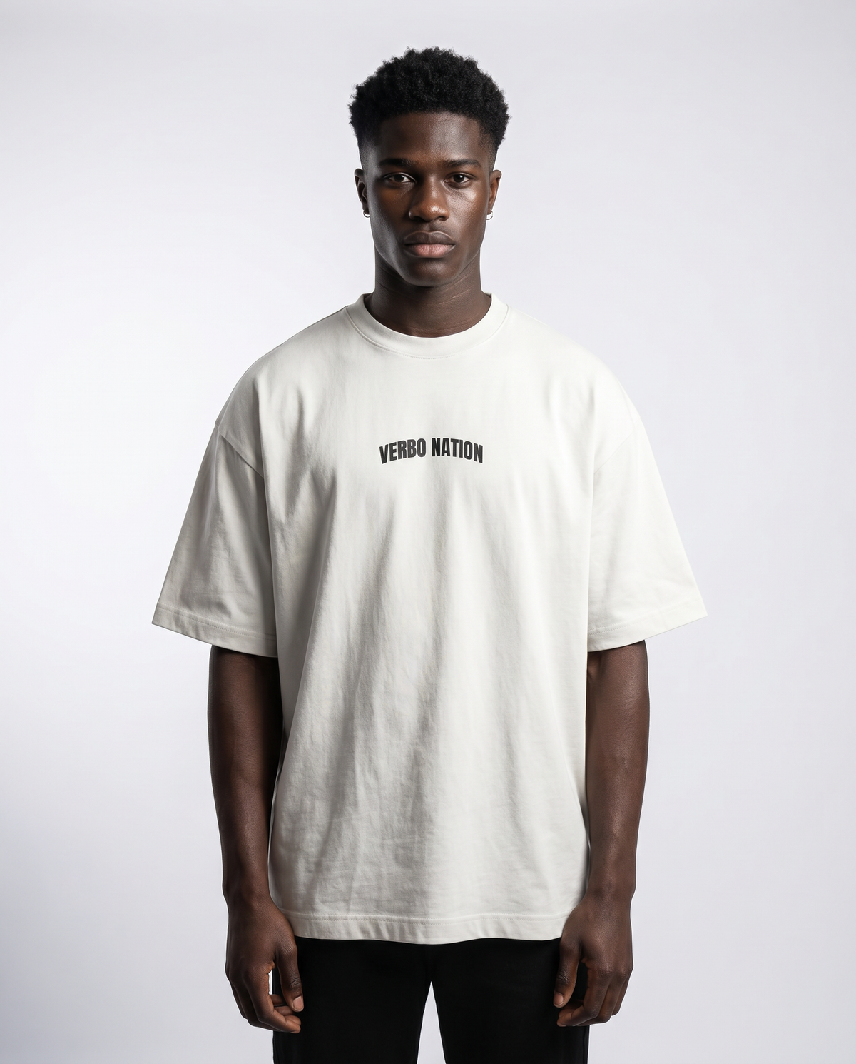 Camiseta Oversized - Jesus Began (OffWhite)