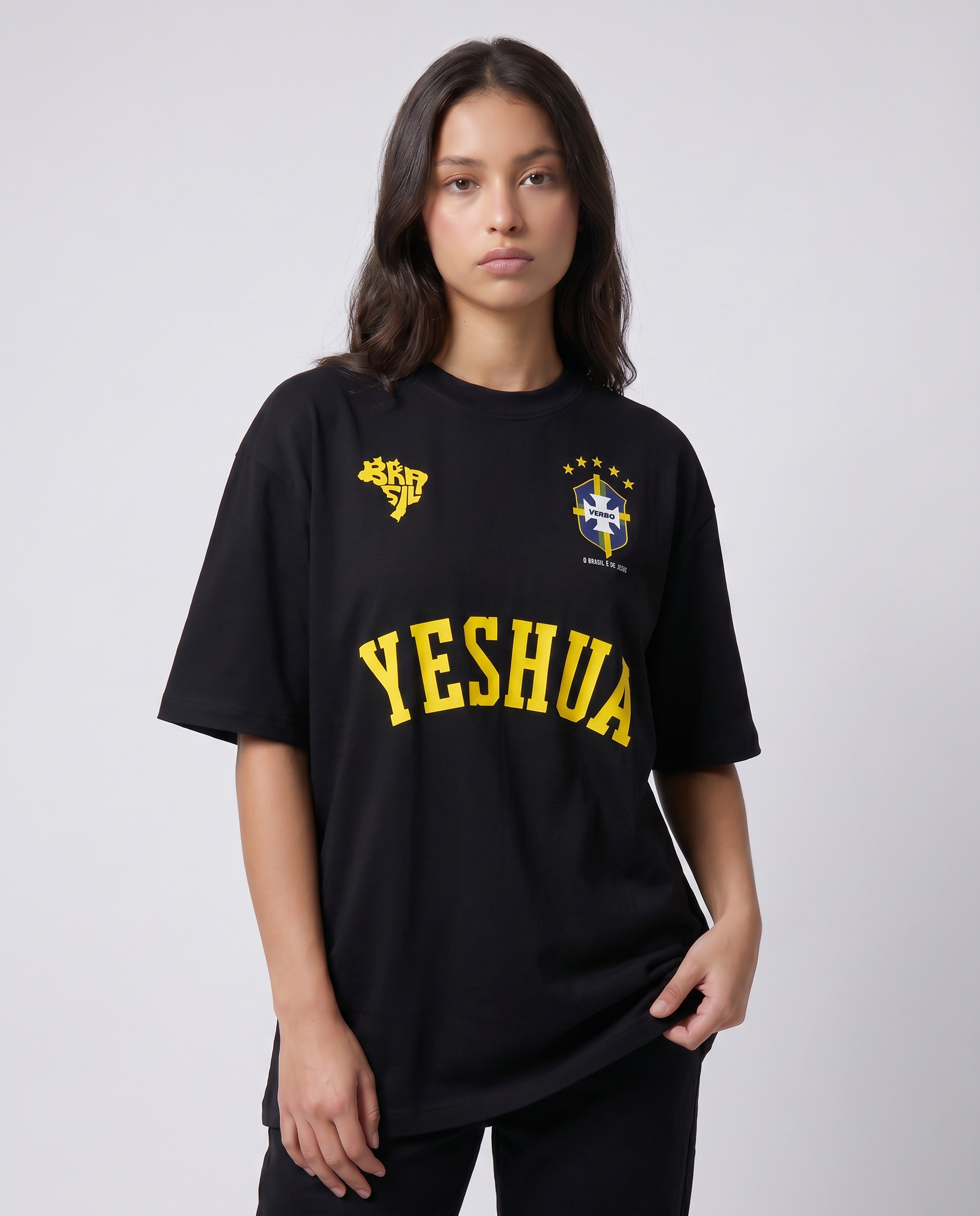 Camiseta Oversized Preta - Rei das Nações