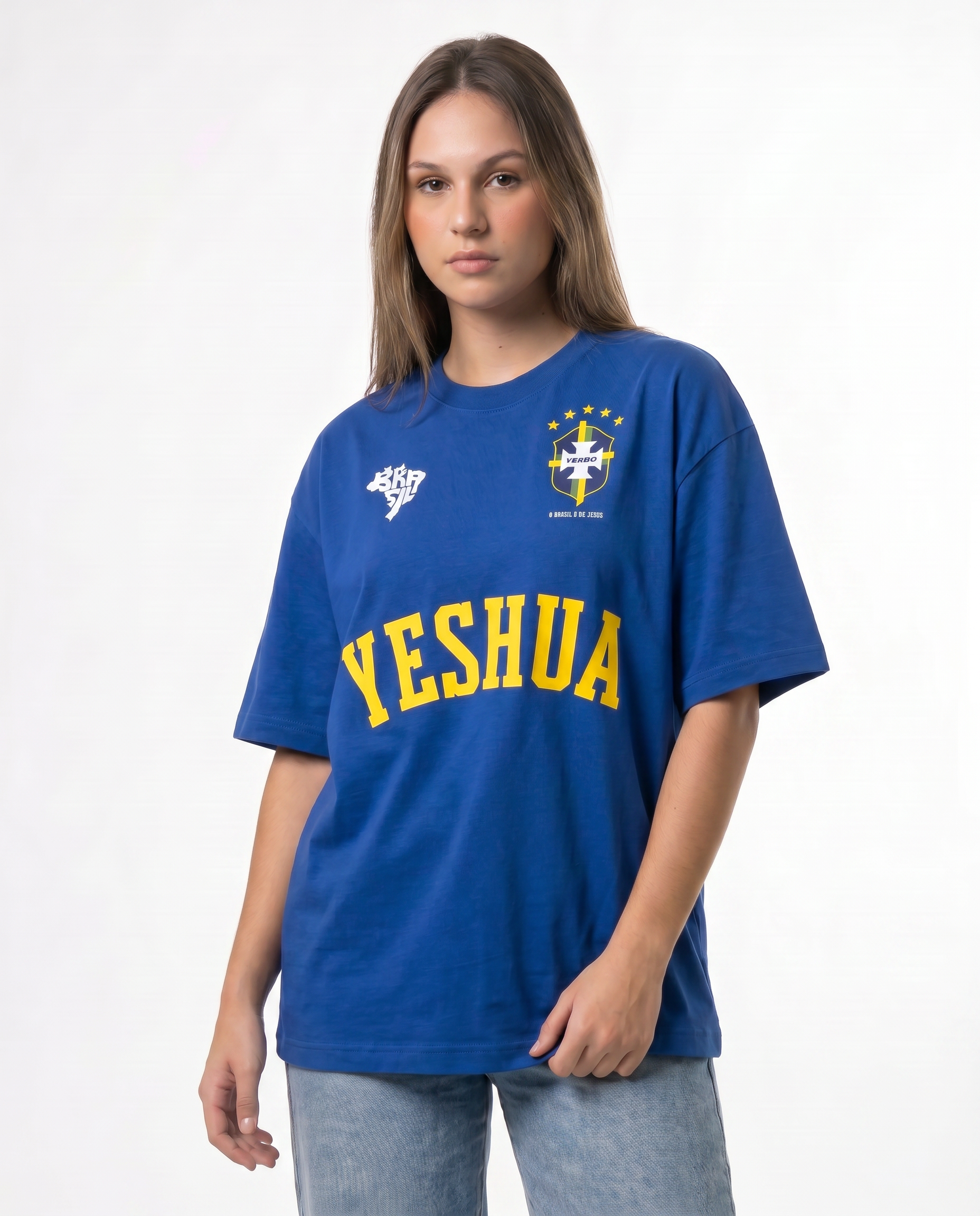 Camiseta Oversized Azul - Rei das Nações