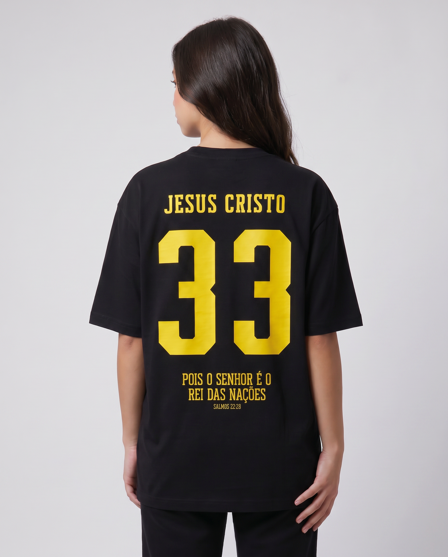 Camiseta Oversized Preta - Rei das Nações