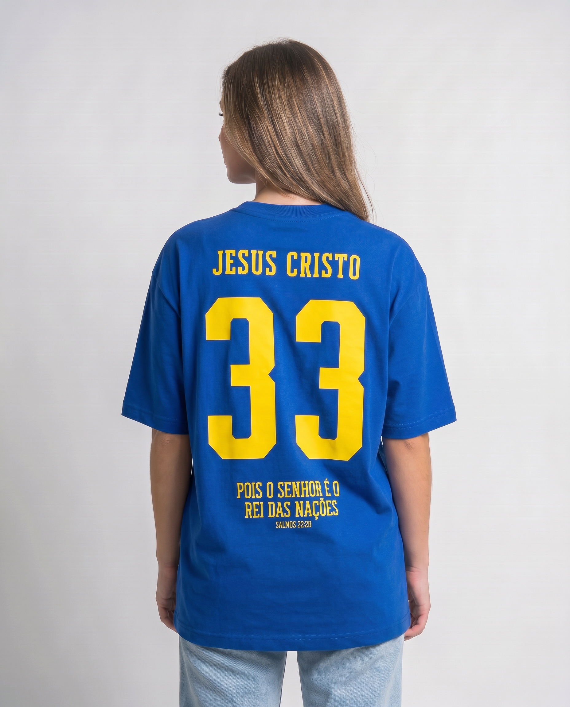 Camiseta Oversized Azul - Rei das Nações