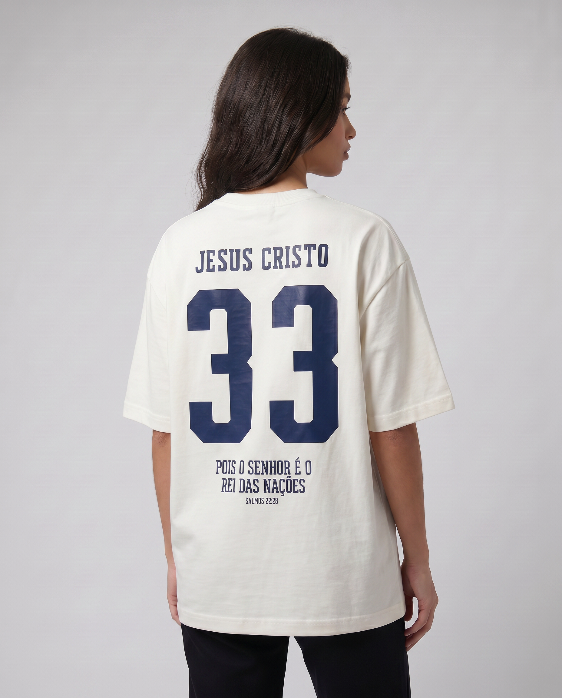 Camiseta Oversized OffWhite - Rei das Nações