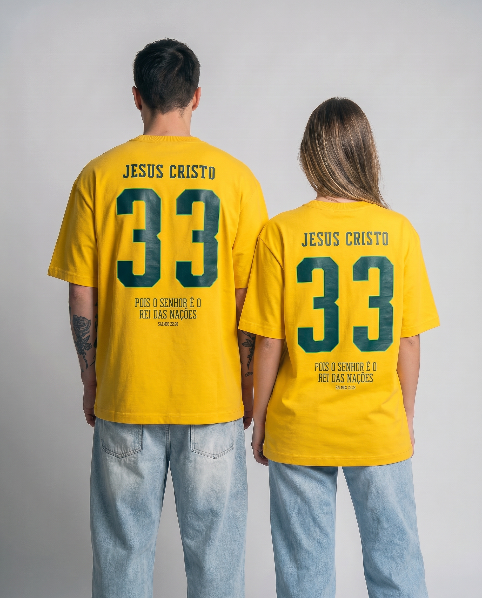 Camiseta Oversized Amarela - Rei das Nações