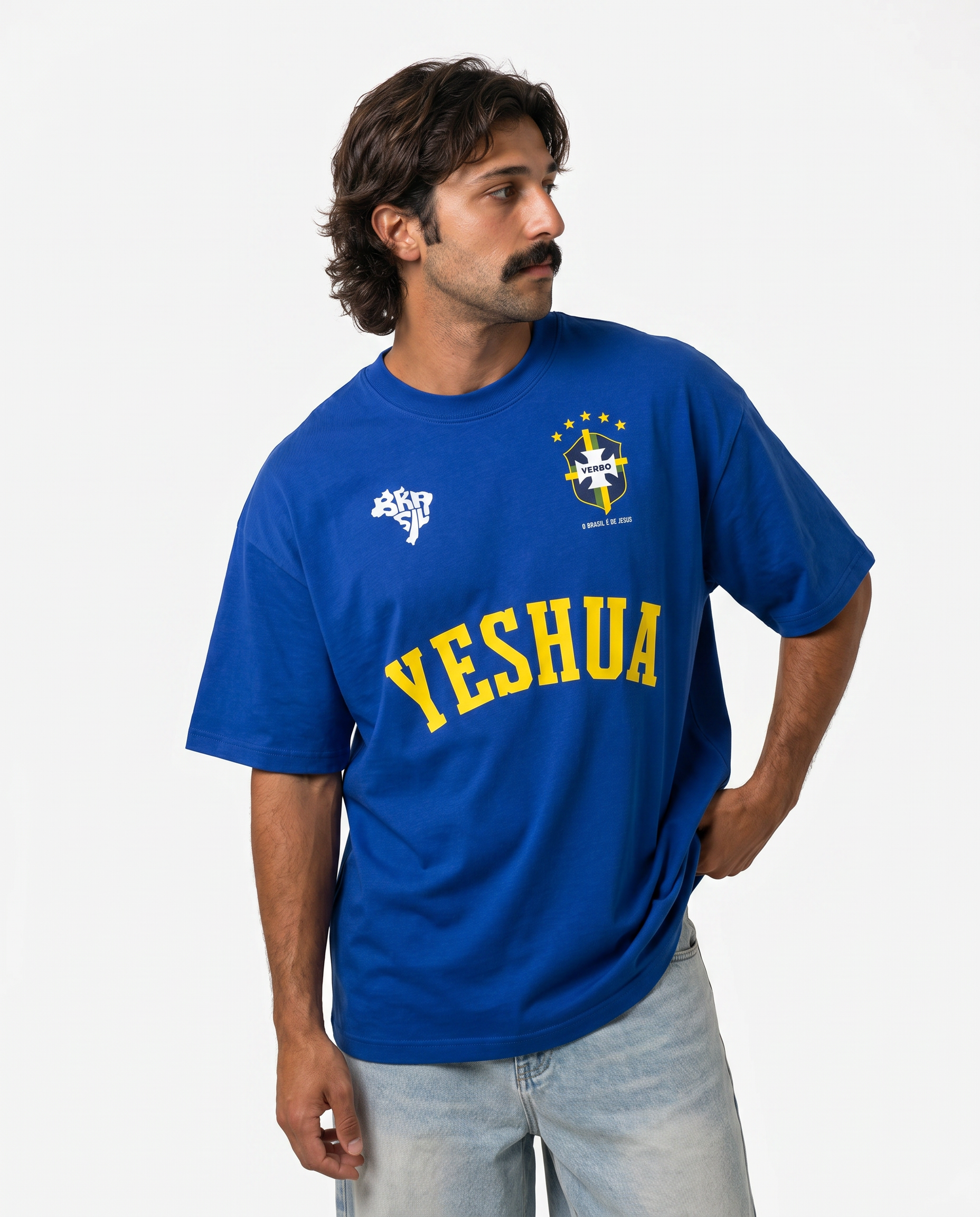 Camiseta Oversized Azul - Rei das Nações