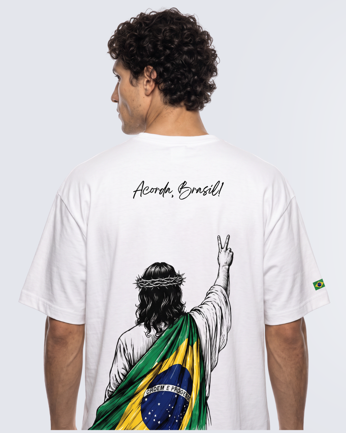 Camiseta Oversized - Acorda, Brasil!