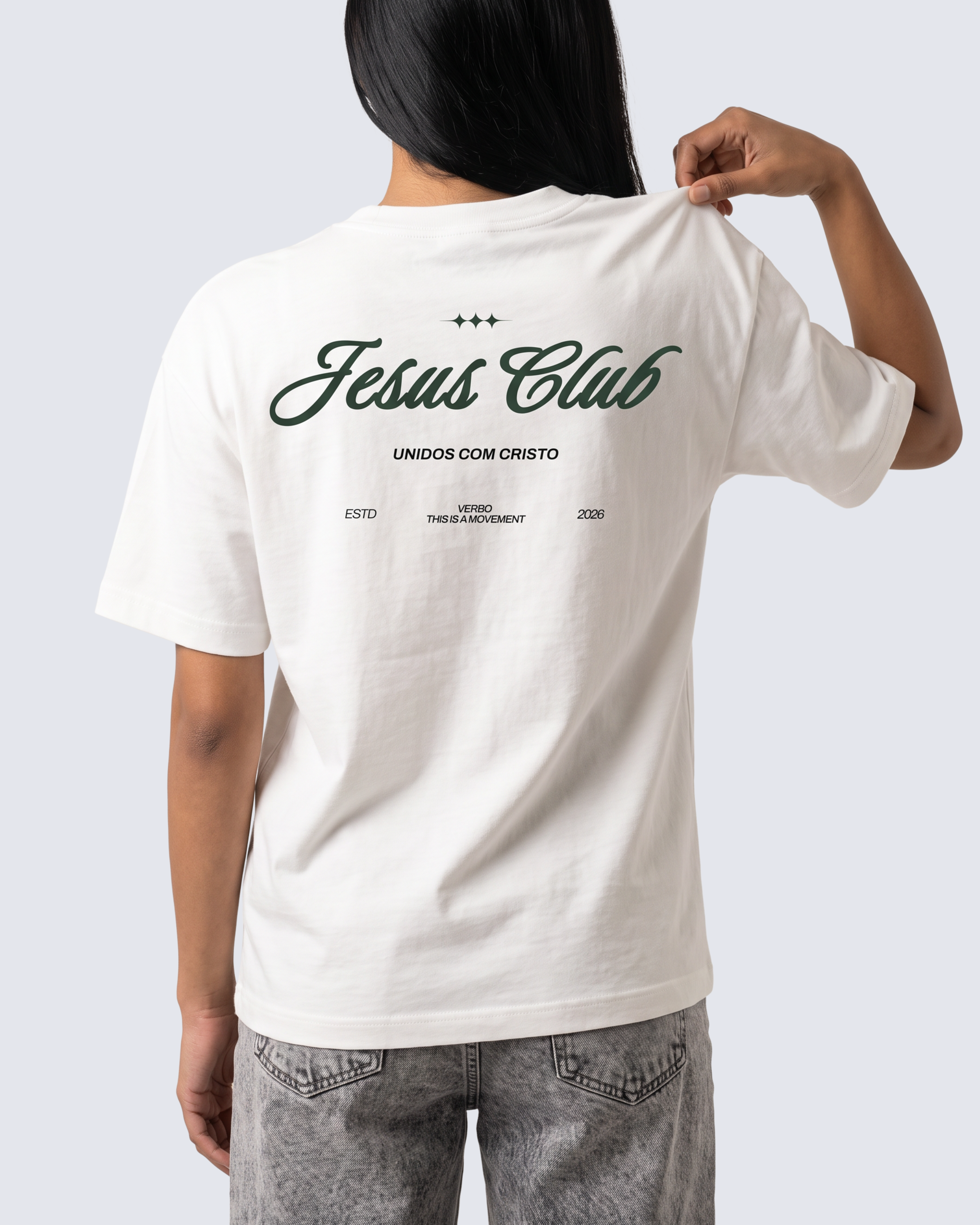 Camiseta Oversized OffWhite - Jesus Club