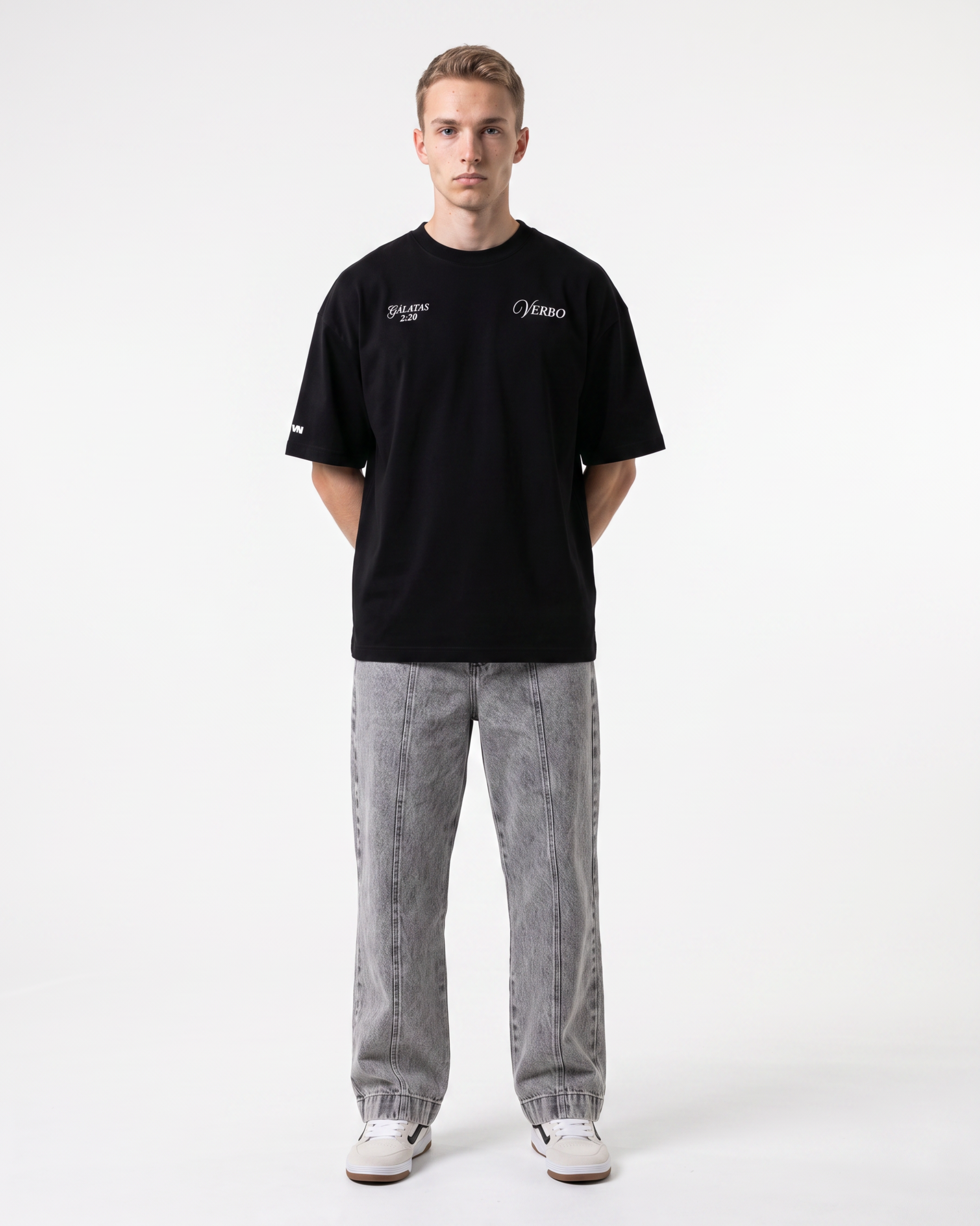 Camiseta Oversized Preta - Gálatas 2:20