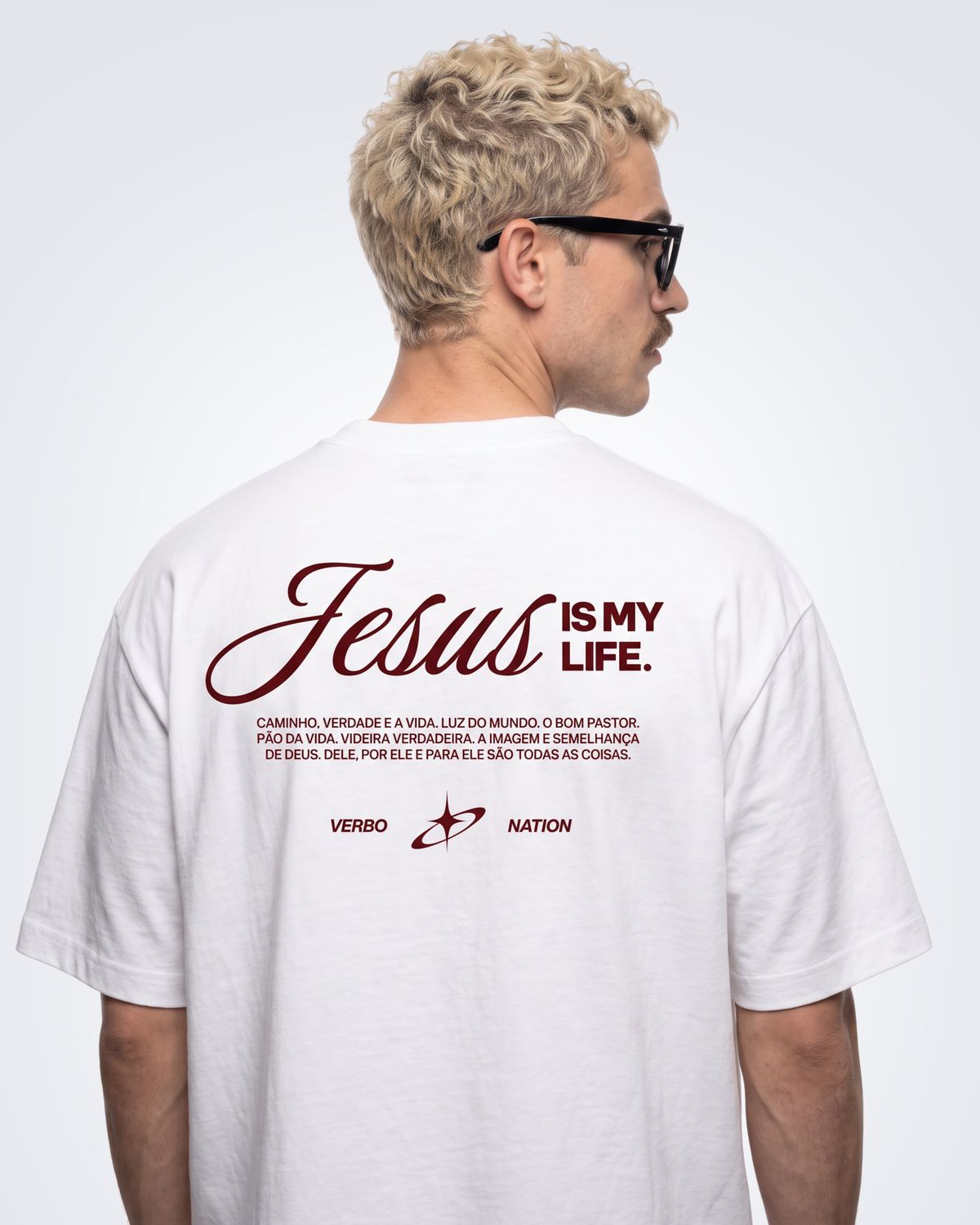 Camiseta Oversized OffWhite - Jesus is my life
