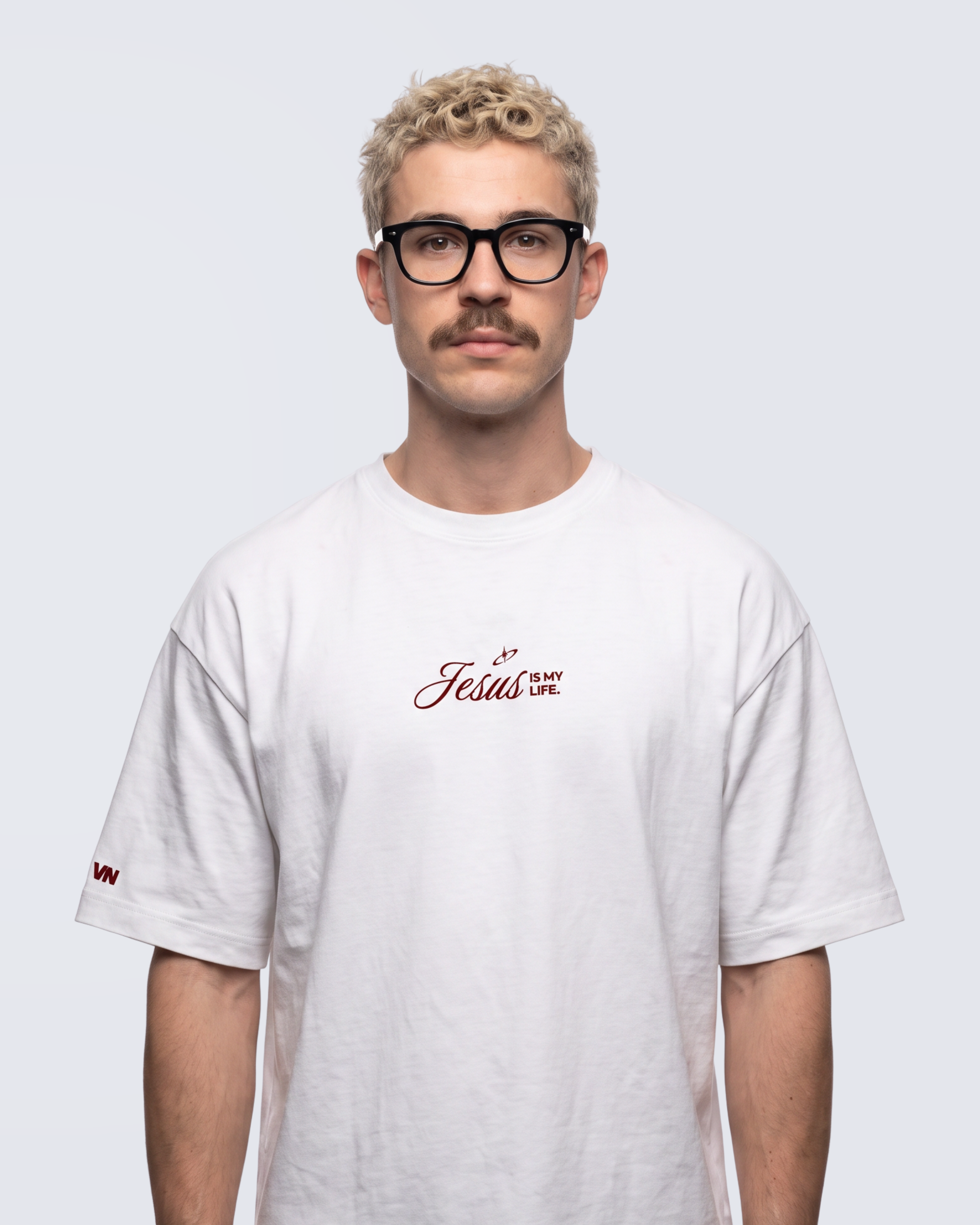 Camiseta Oversized OffWhite - Jesus is my life
