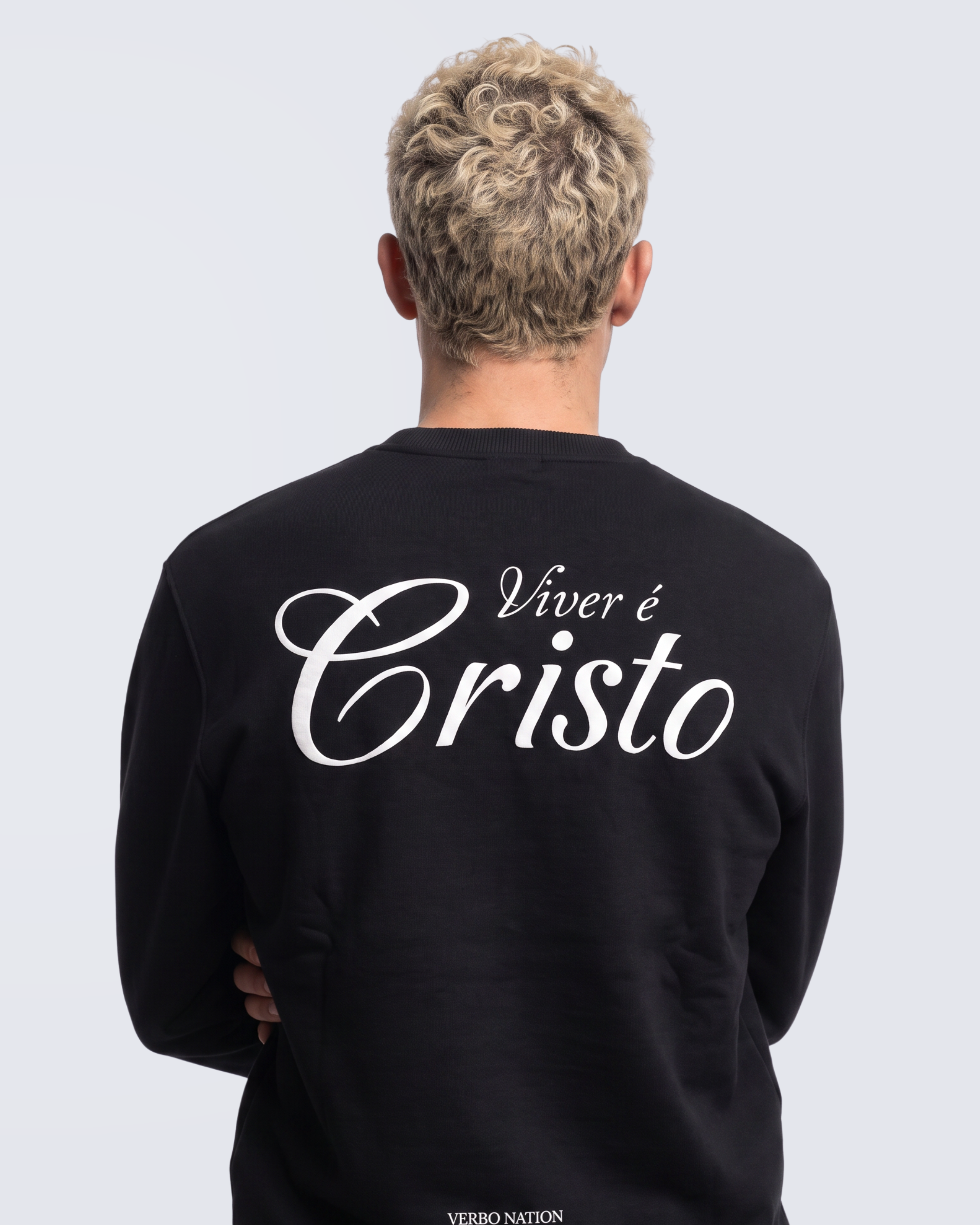 Moletom Gola Careca Preto - Filipenses 1:21