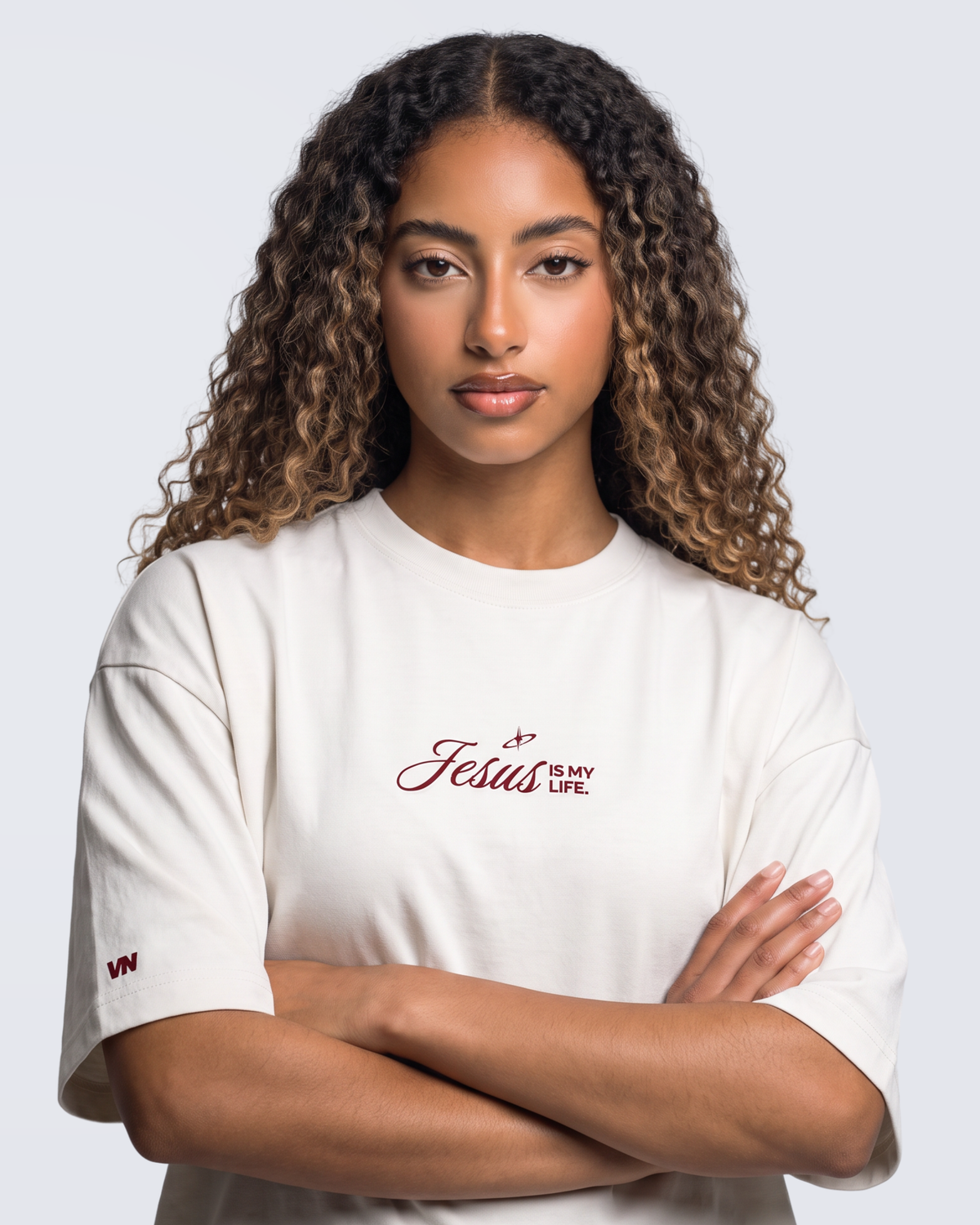 Camiseta Oversized OffWhite - Jesus is my life