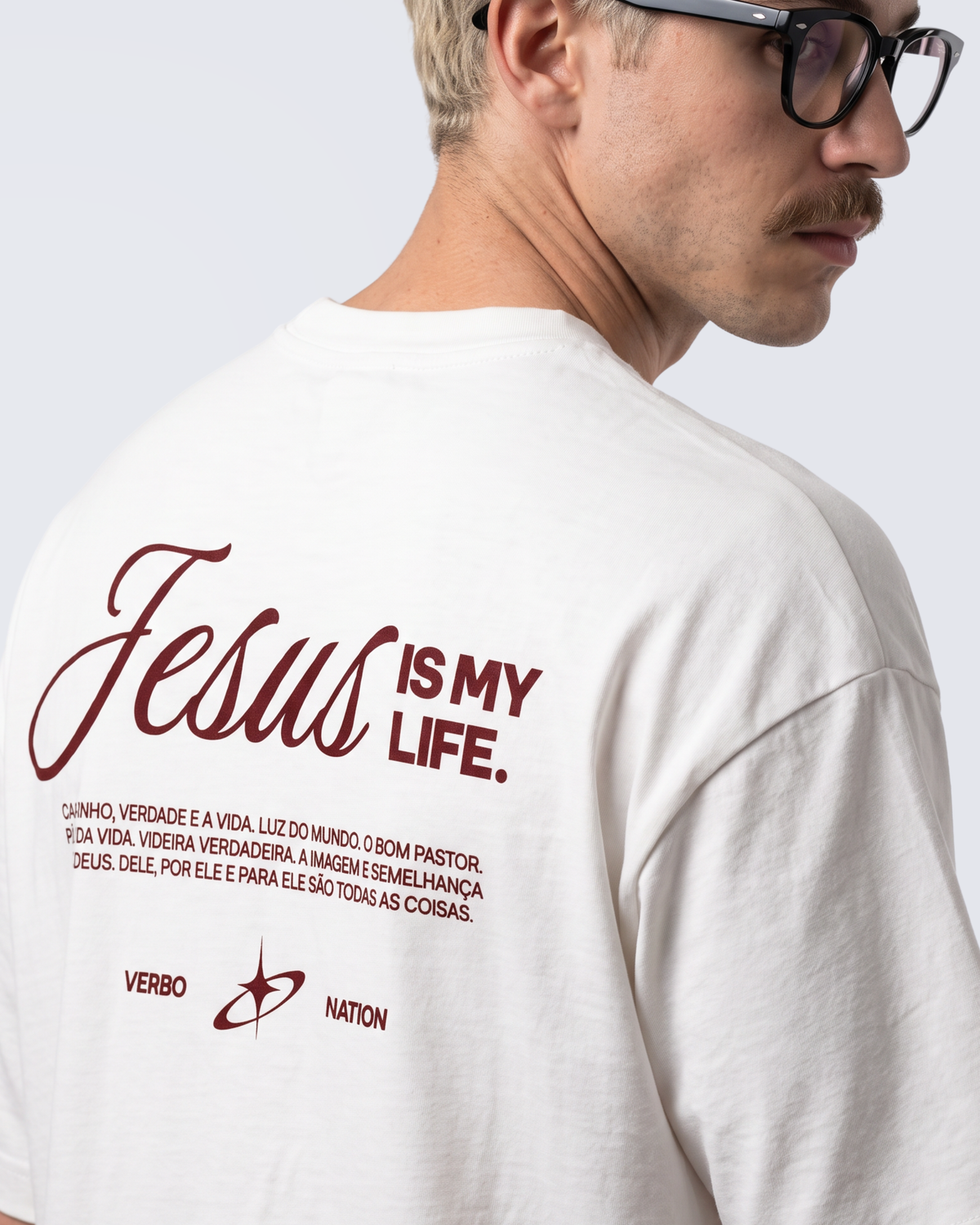 Camiseta Oversized OffWhite - Jesus is my life
