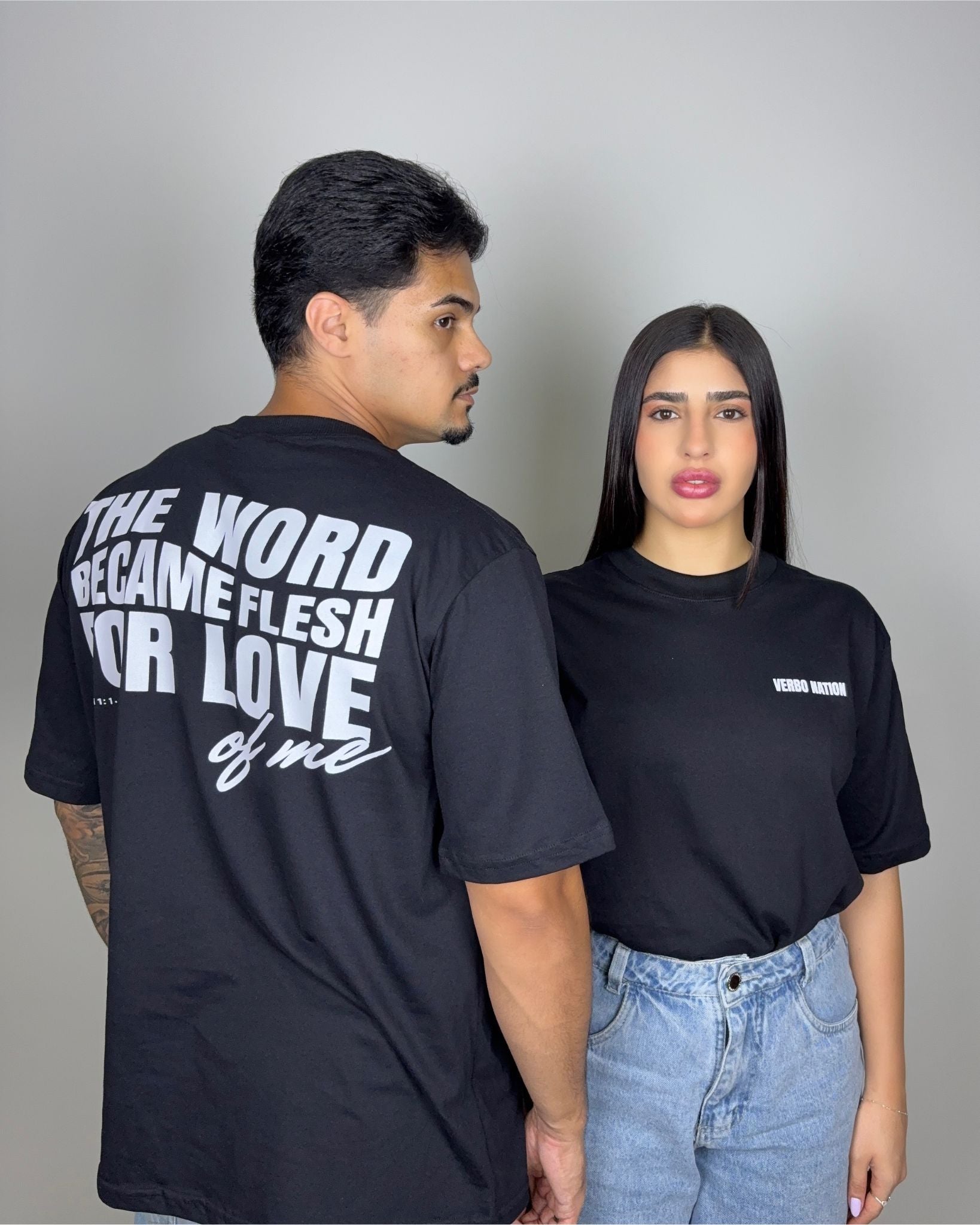 Kit 3 Camisetas Oversized - The Word, Desert e Ele me amou