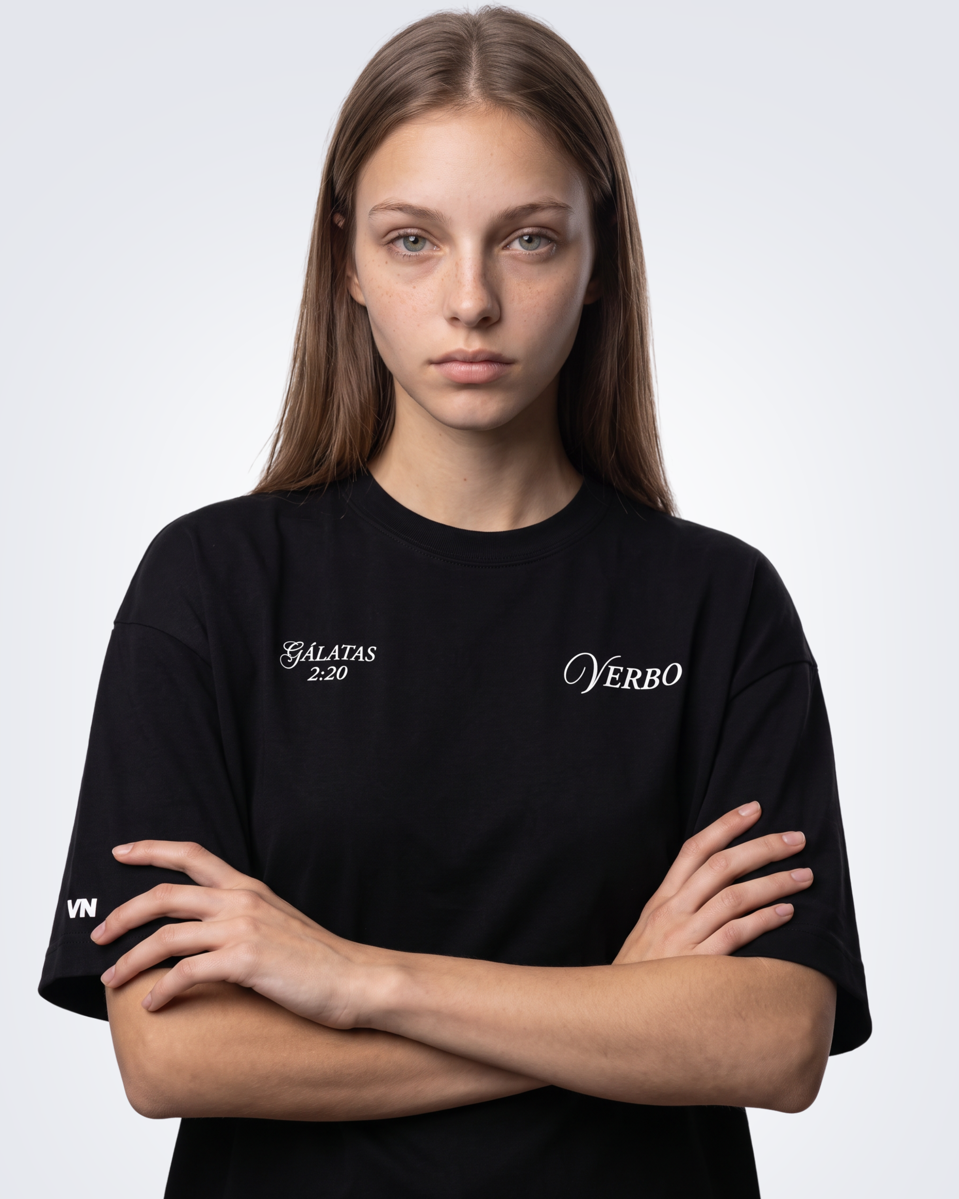Camiseta Oversized Preta - Gálatas 2:20