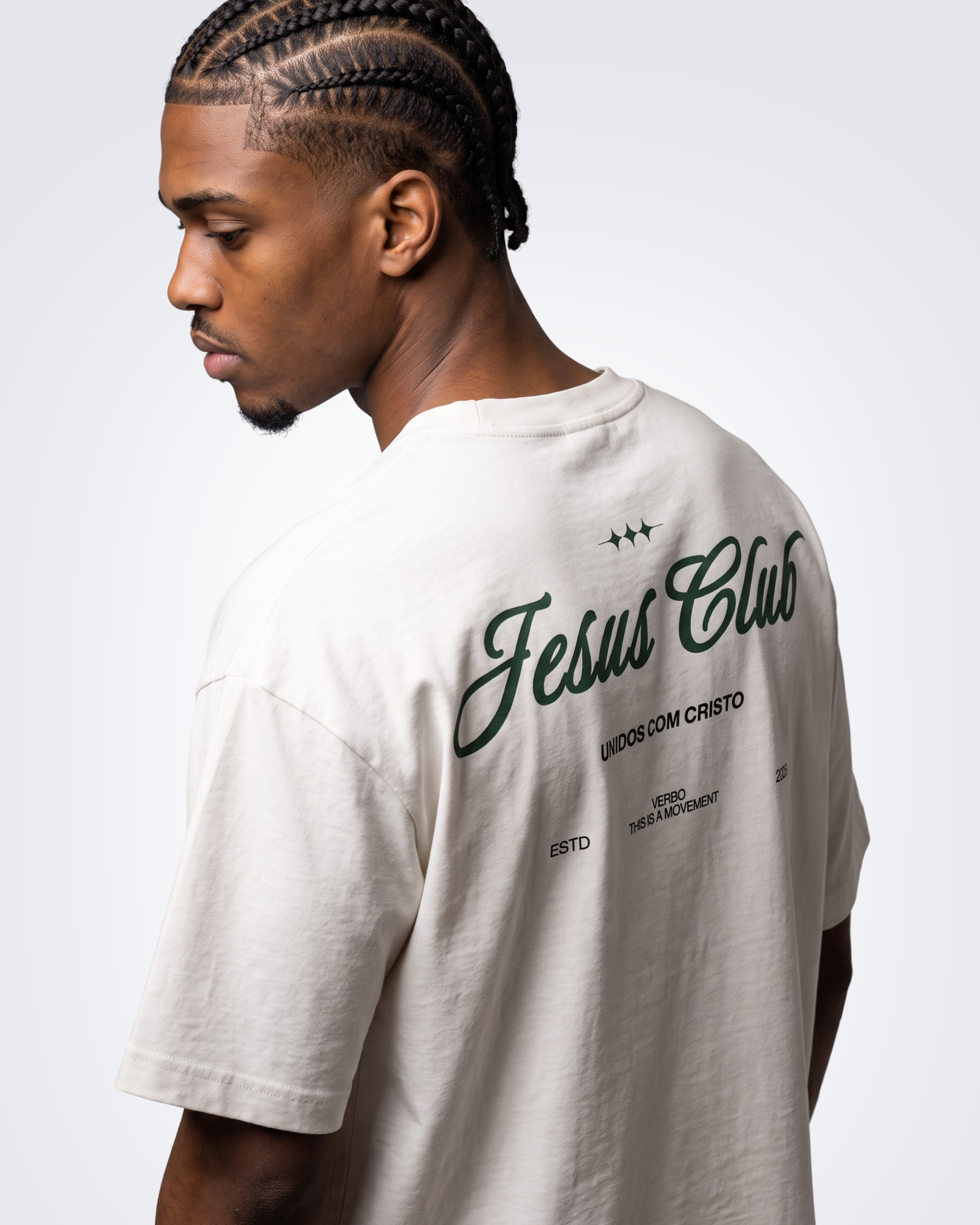 Camiseta Oversized OffWhite - Jesus Club