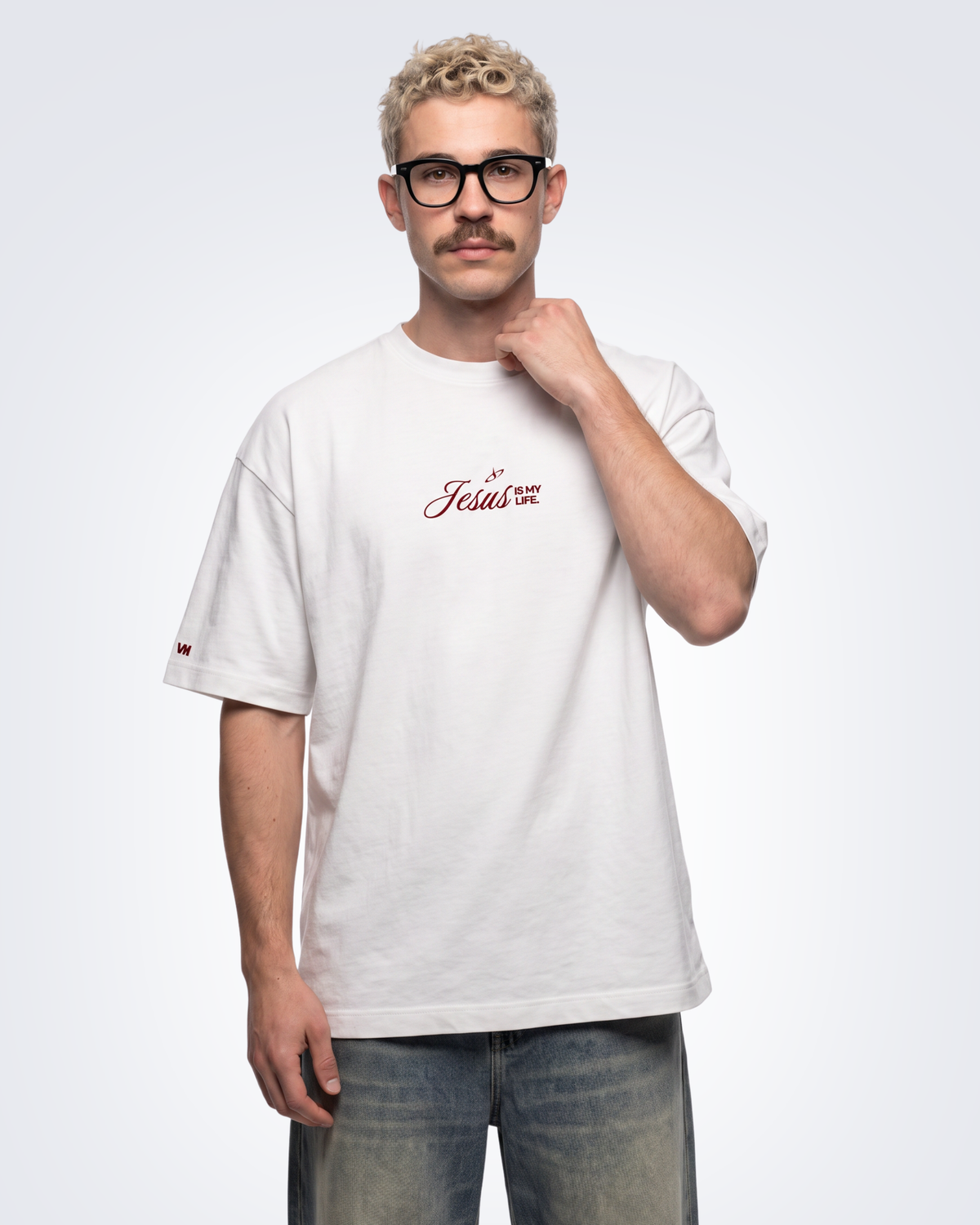 Camiseta Oversized OffWhite - Jesus is my life