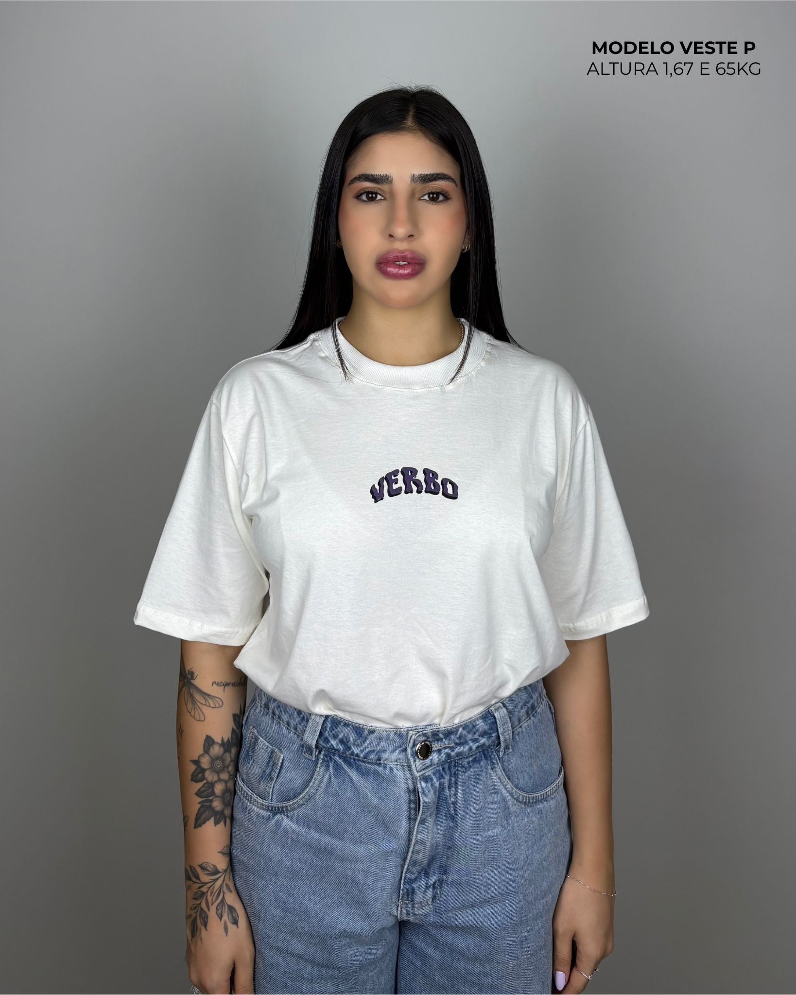 Camiseta Oversized - Ele me amou (OffWhite)