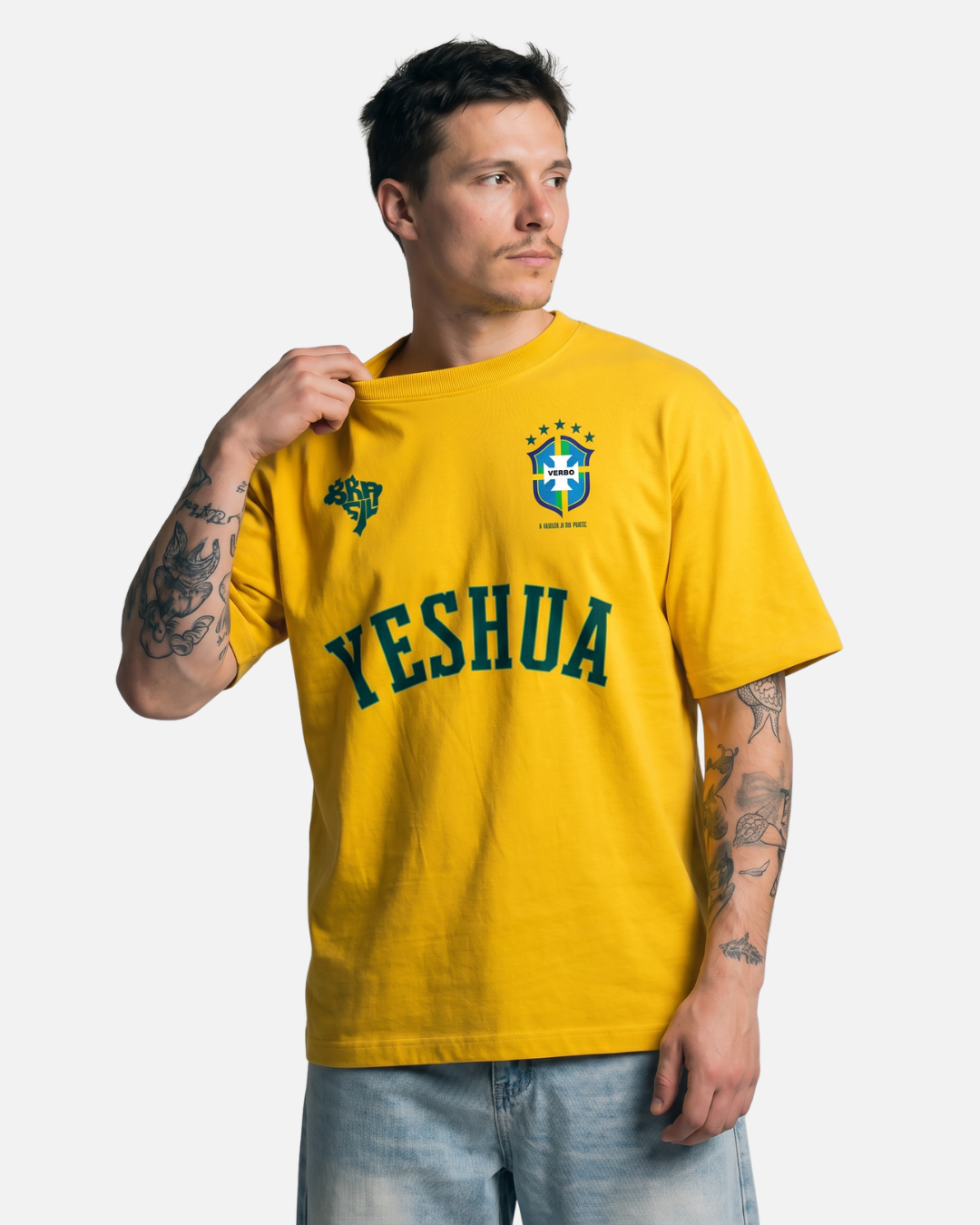 Camiseta Oversized Amarela - Rei das Nações
