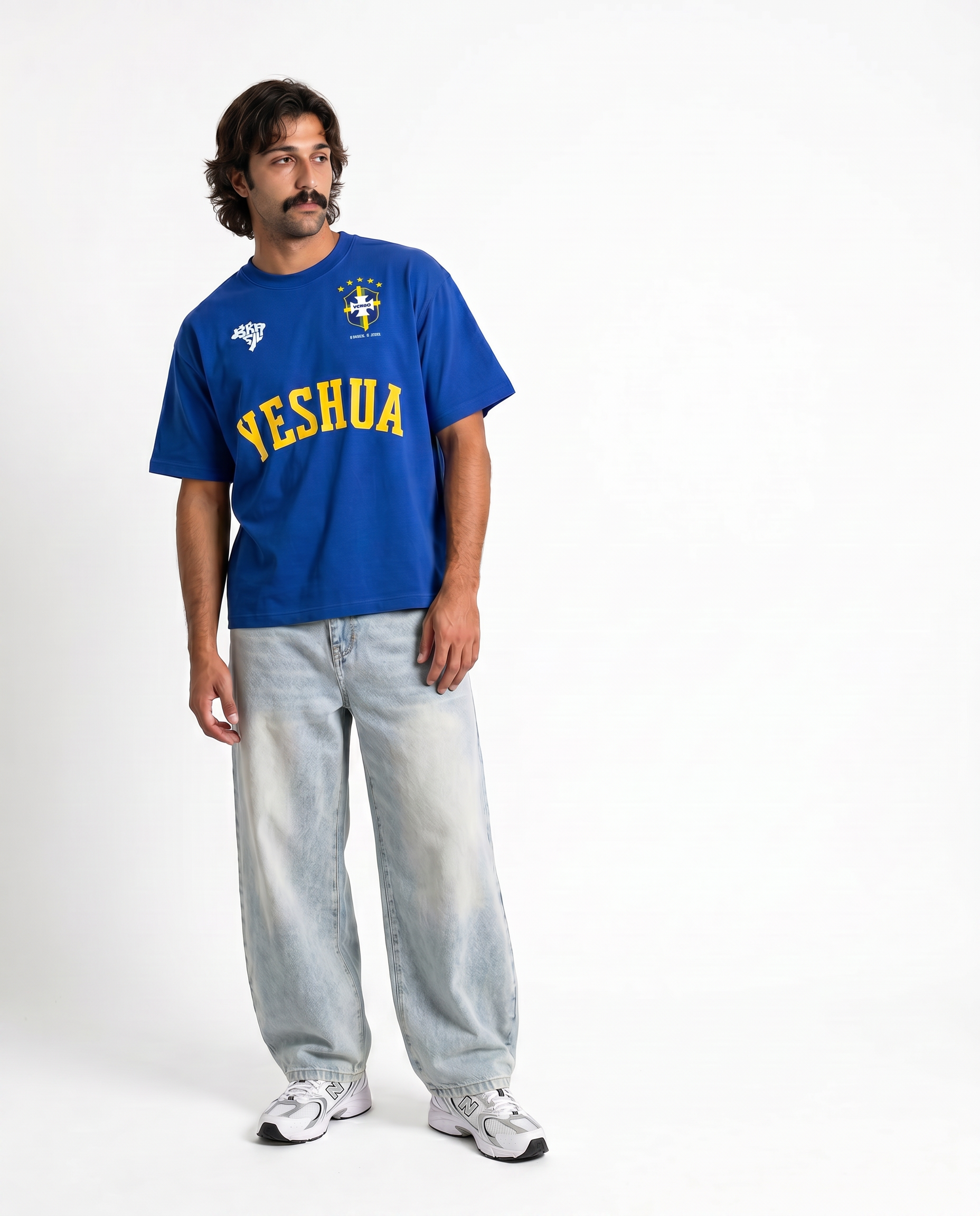 Camiseta Oversized Azul - Rei das Nações