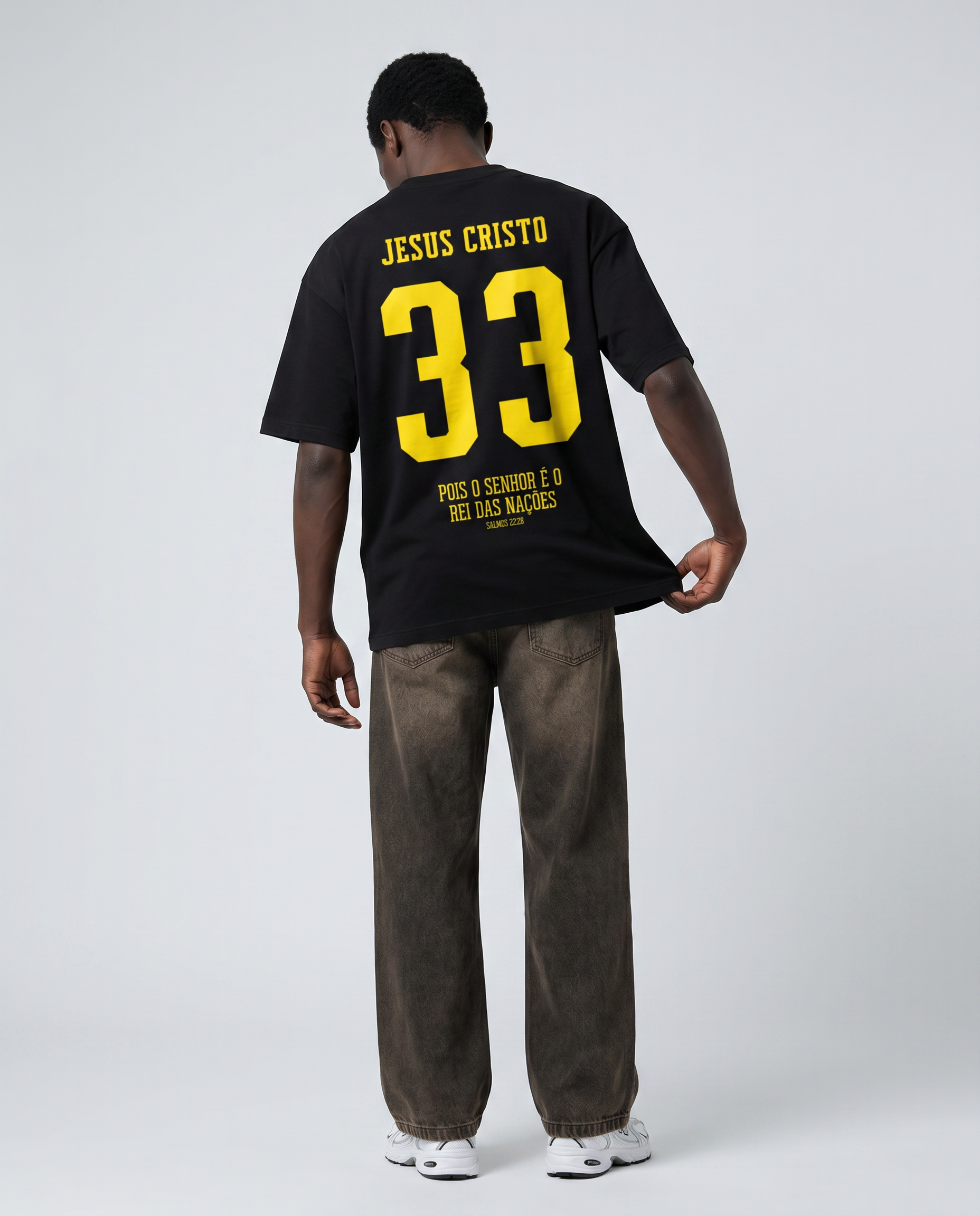 Camiseta Oversized Preta - Rei das Nações