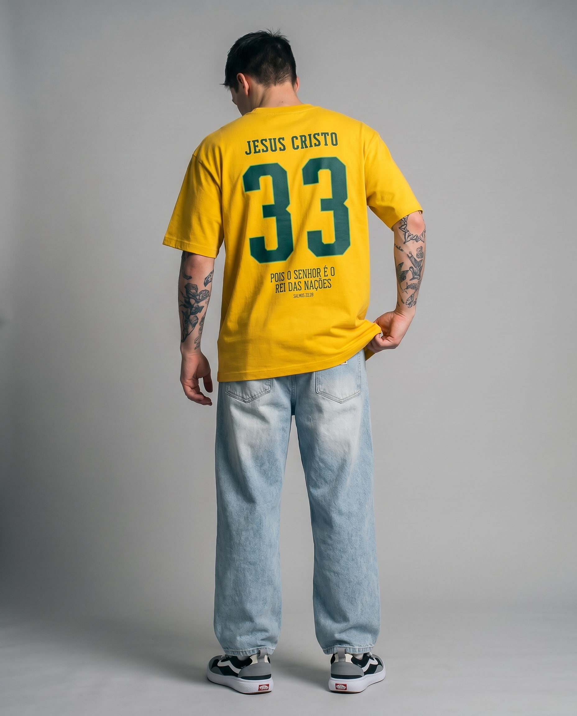 Camiseta Oversized Amarela - Rei das Nações