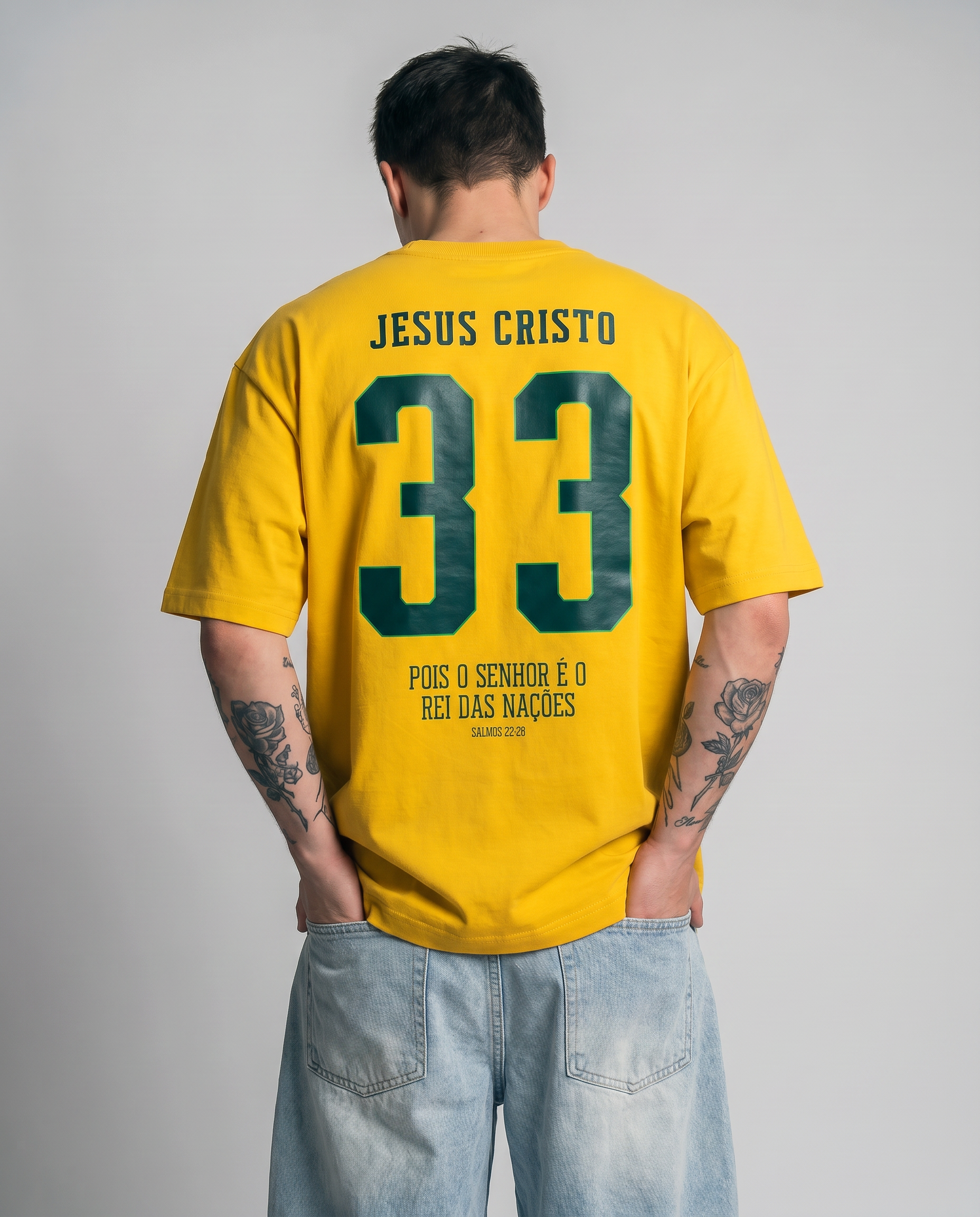 Camiseta Oversized Amarela - Rei das Nações