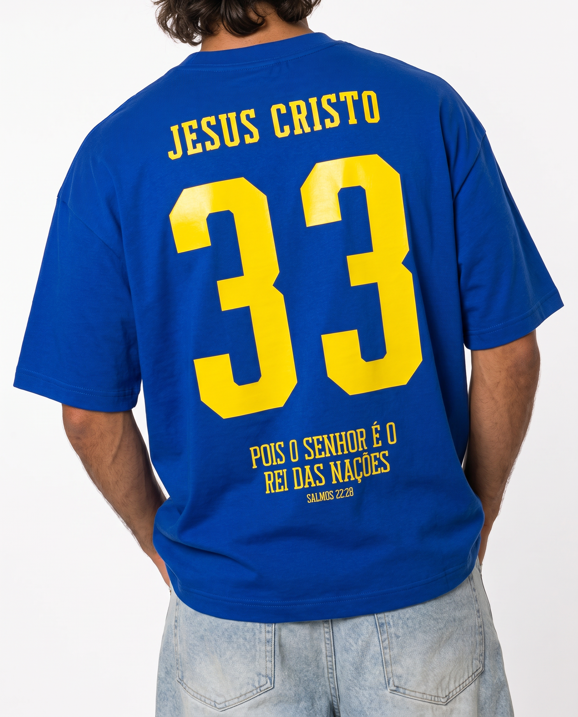 Camiseta Oversized Azul - Rei das Nações