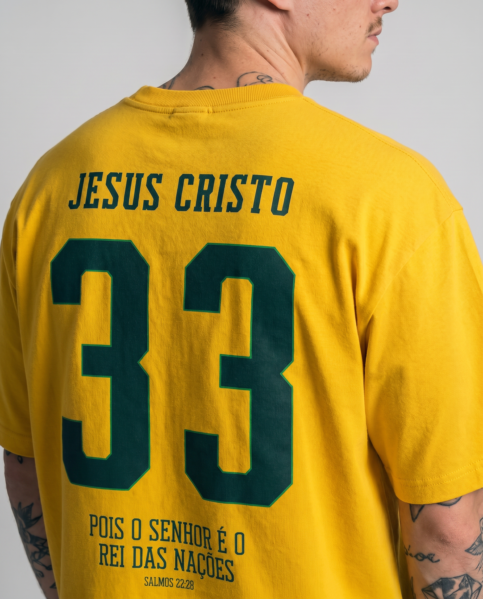 Camiseta Oversized Amarela - Rei das Nações
