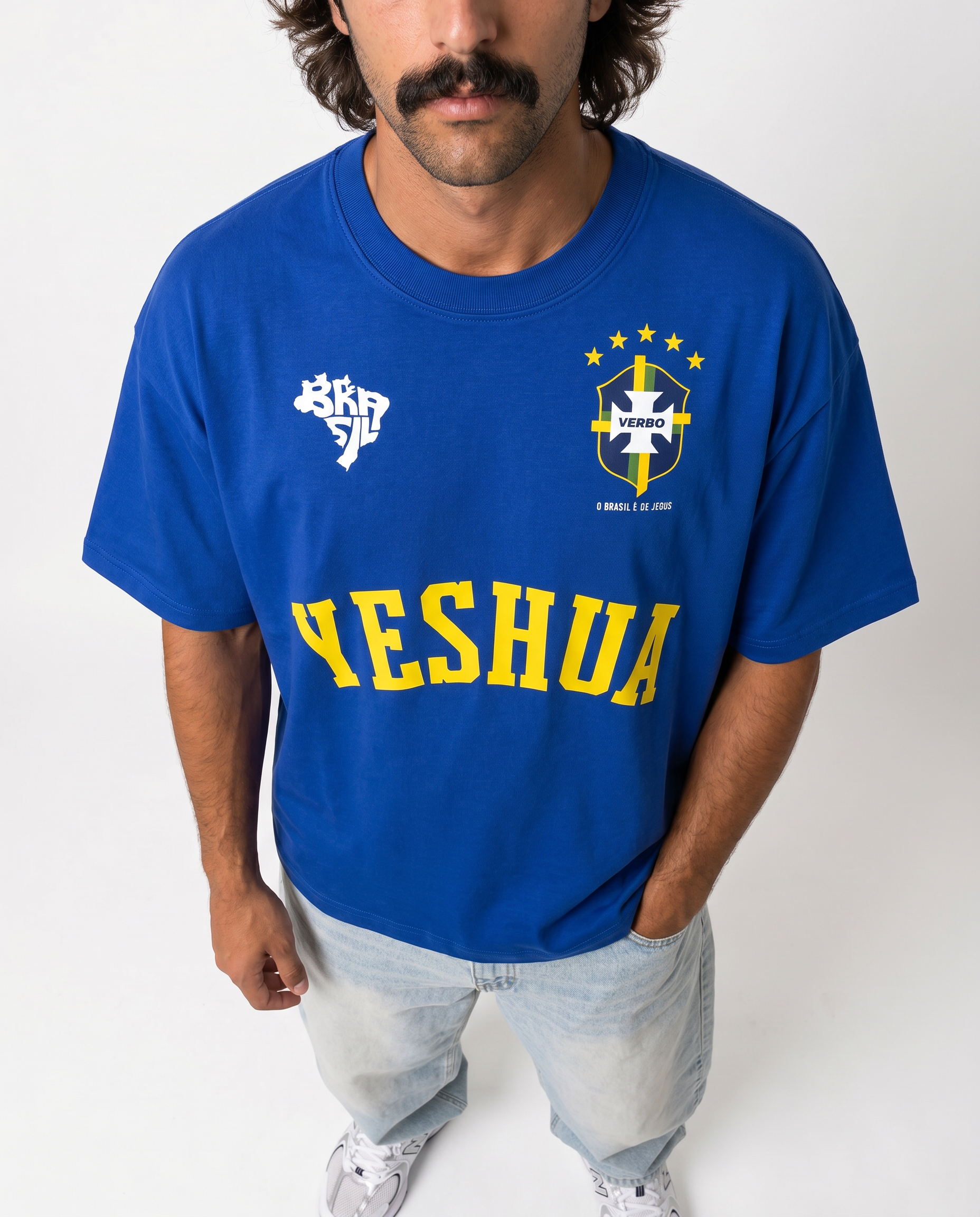Camiseta Oversized Azul - Rei das Nações