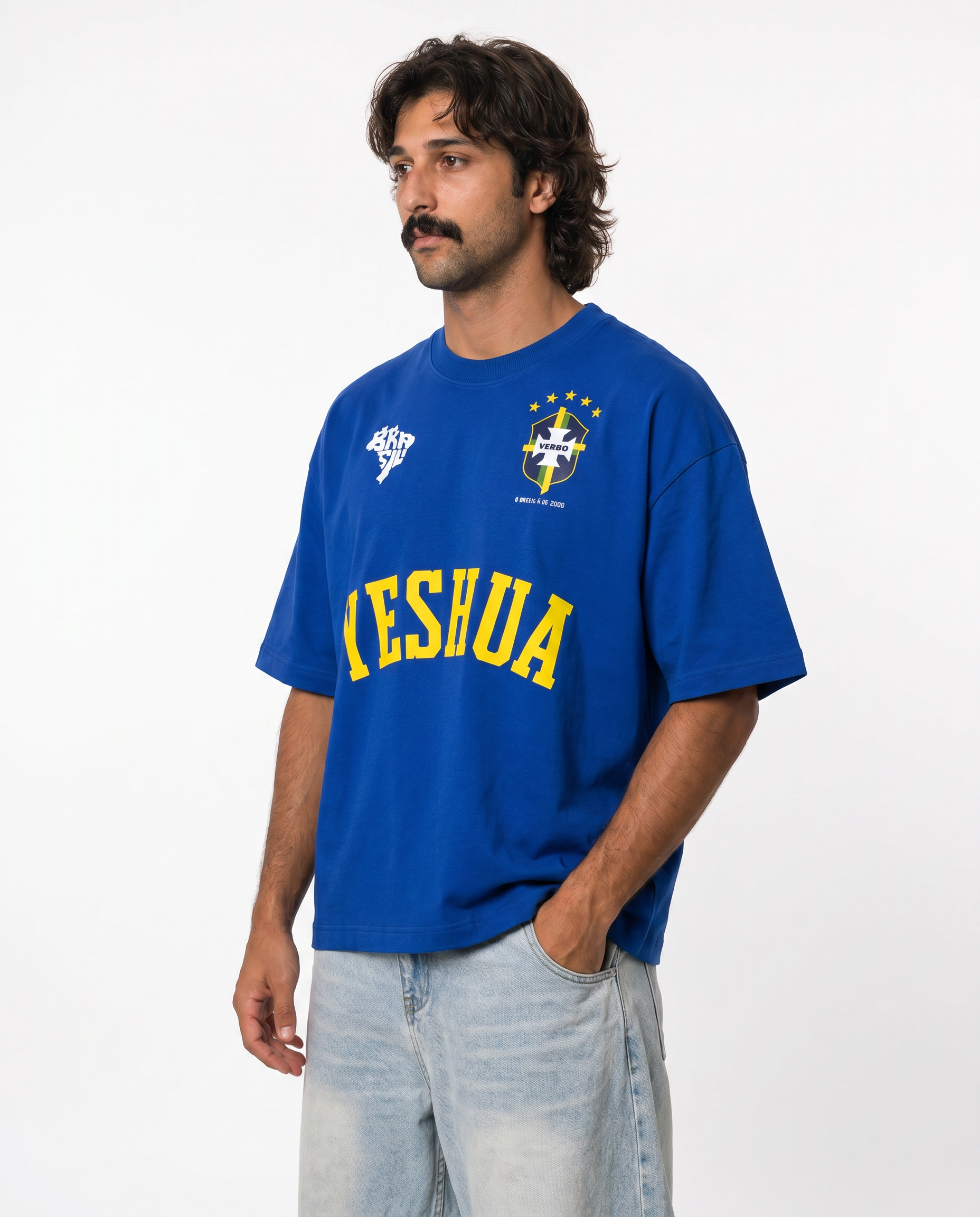 Camiseta Oversized Azul - Rei das Nações