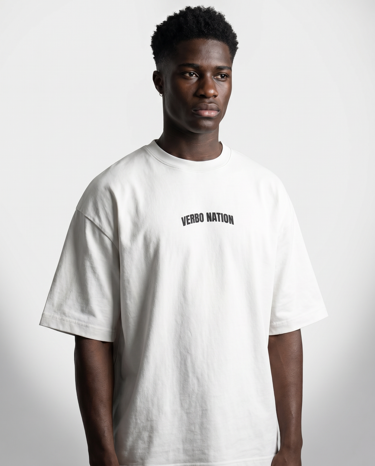 Camiseta Oversized - Jesus Began (OffWhite)