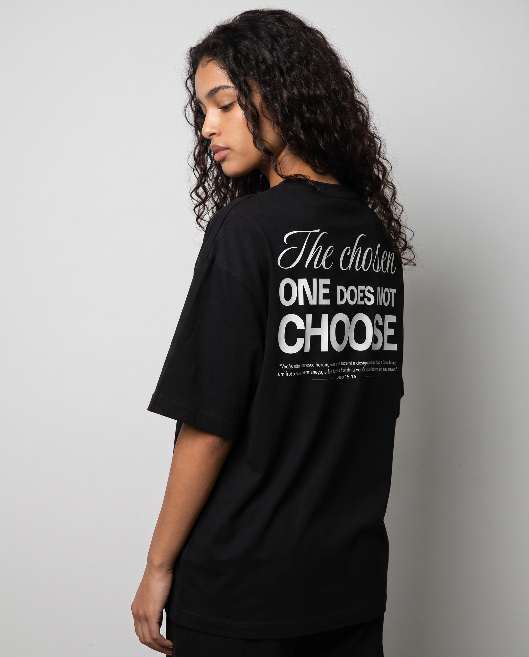 Camiseta Oversized - The chosen (Preta)